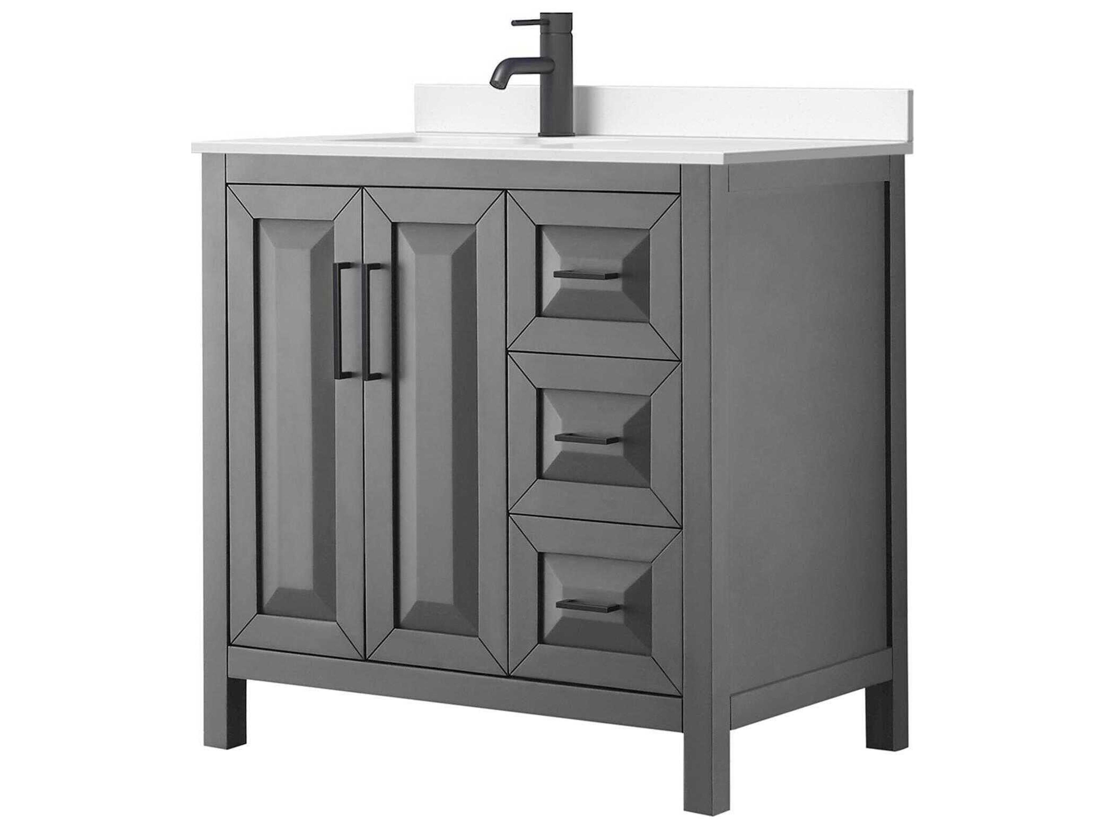 Wyndham Collection Daria 36" Dark Gray Vanity