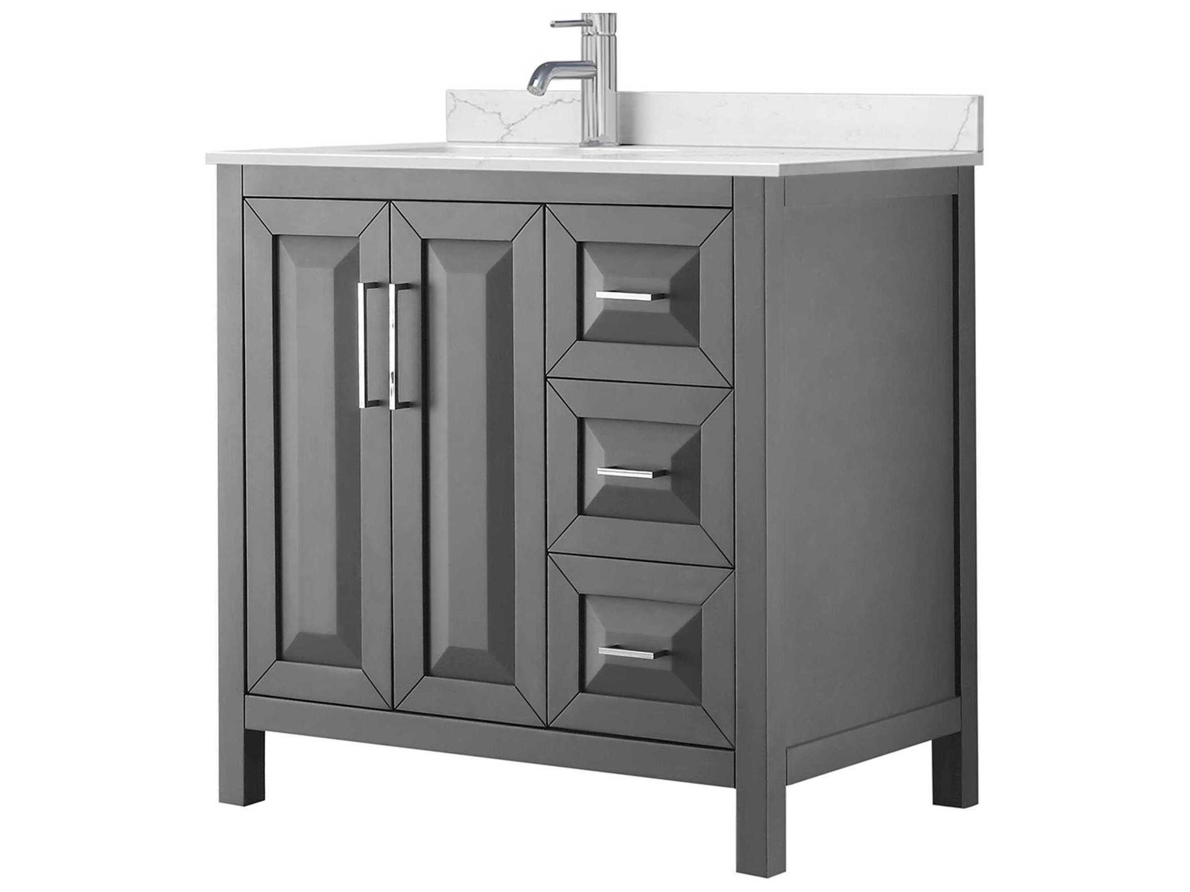 Wyndham Collection Daria 36" Dark Gray Vanity