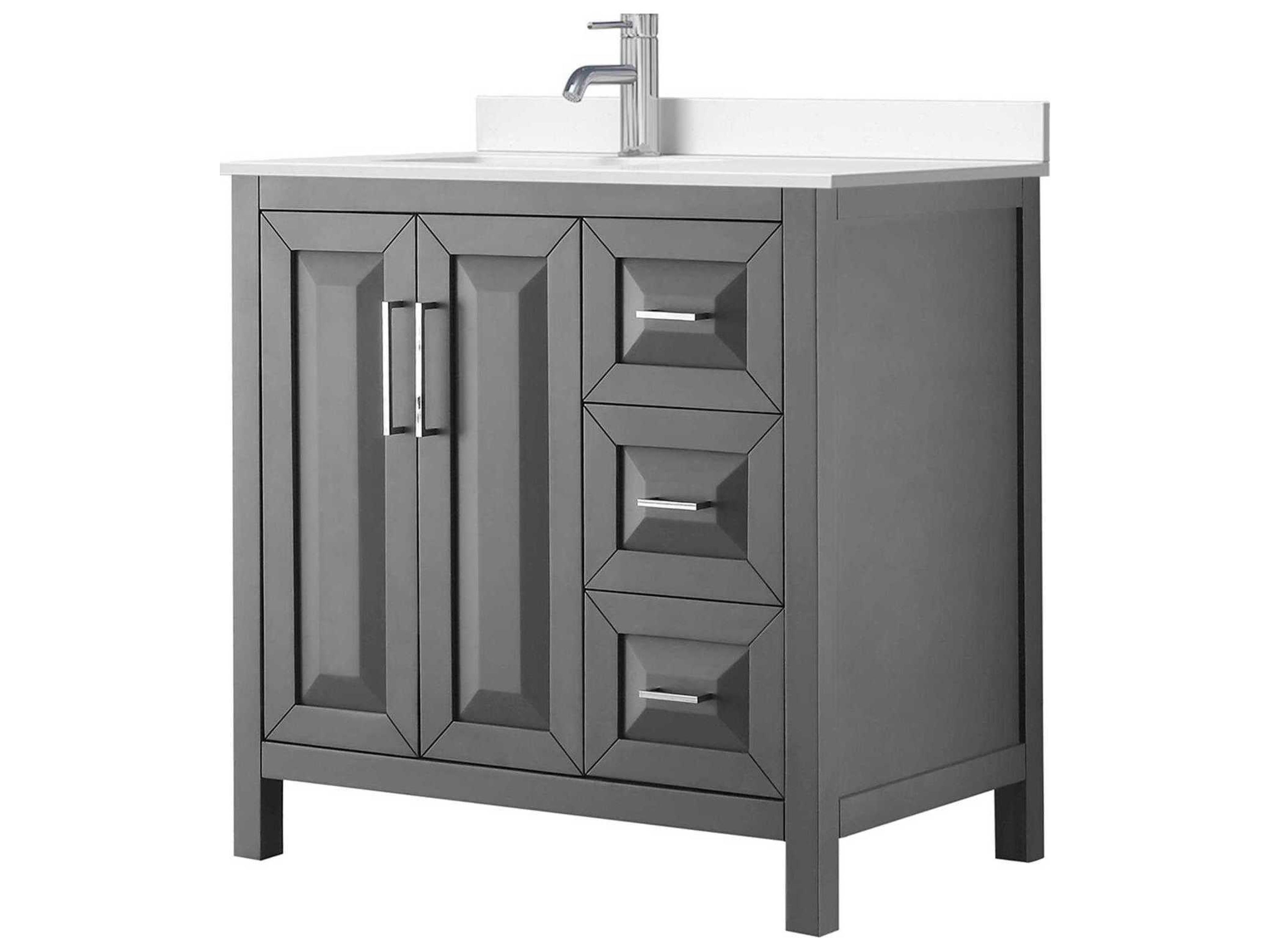Wyndham Collection Daria 36" Dark Gray Vanity
