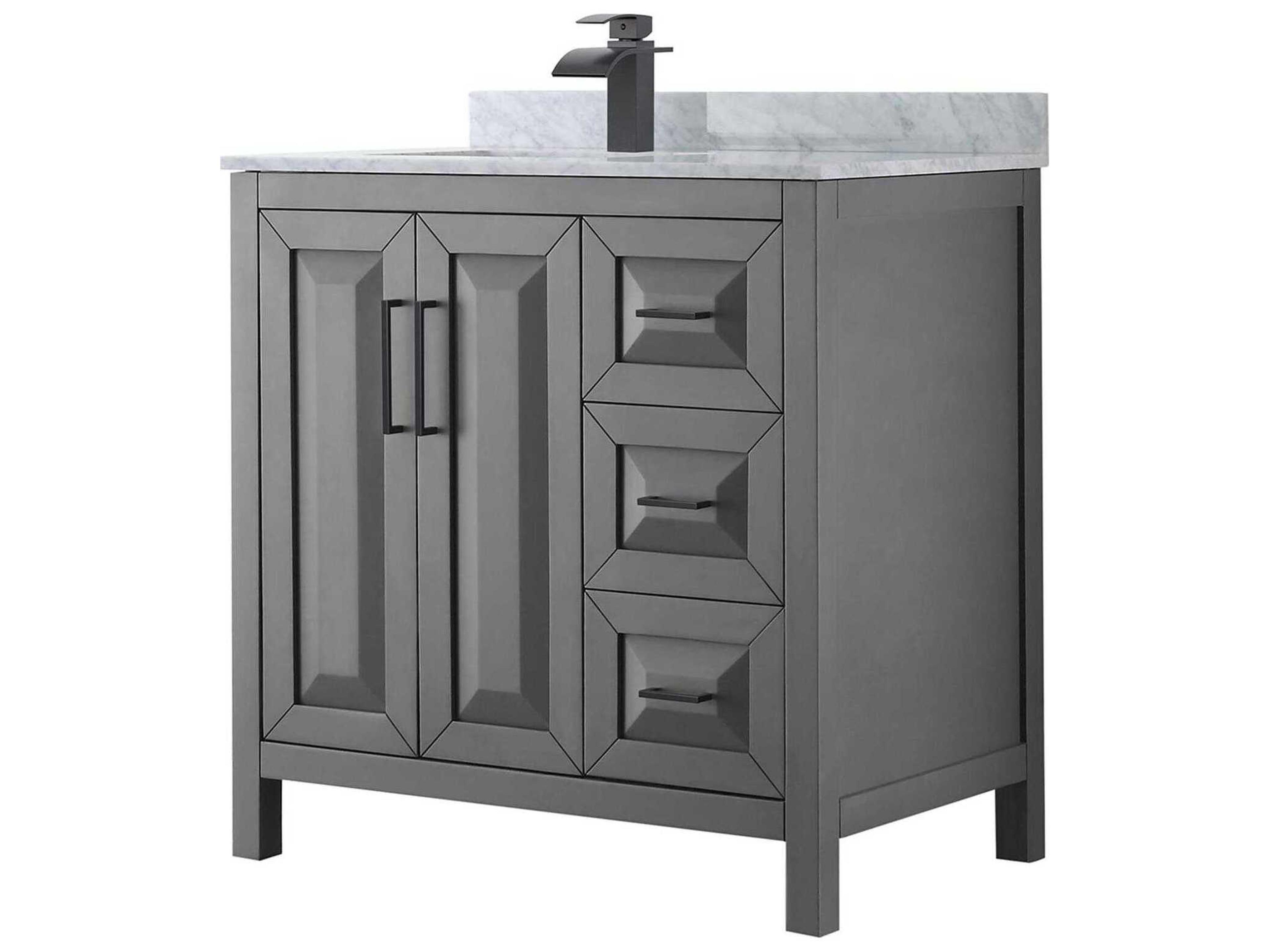 Wyndham Collection Daria 36" Dark Gray Vanity