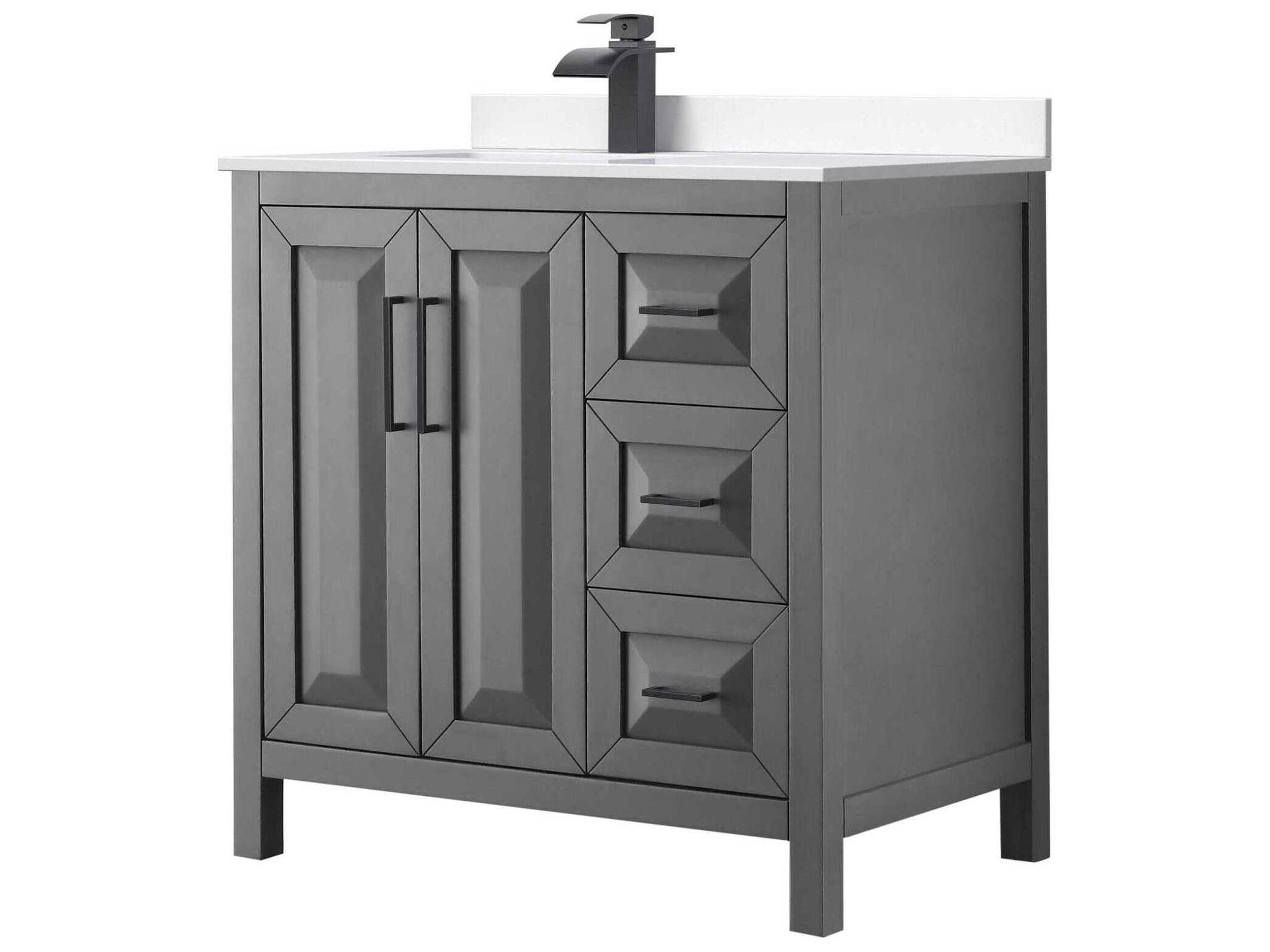 Wyndham Collection Daria 36" Dark Gray Vanity