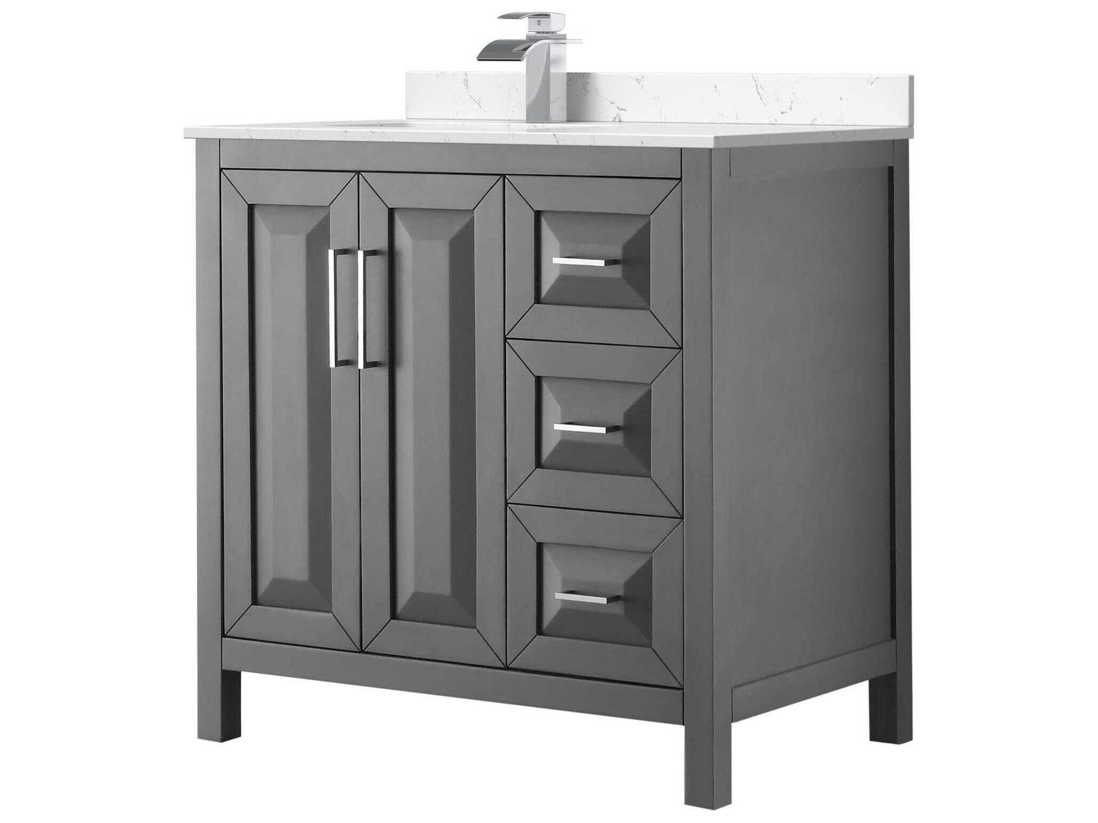 Wyndham Collection Daria 36" Dark Gray Vanity