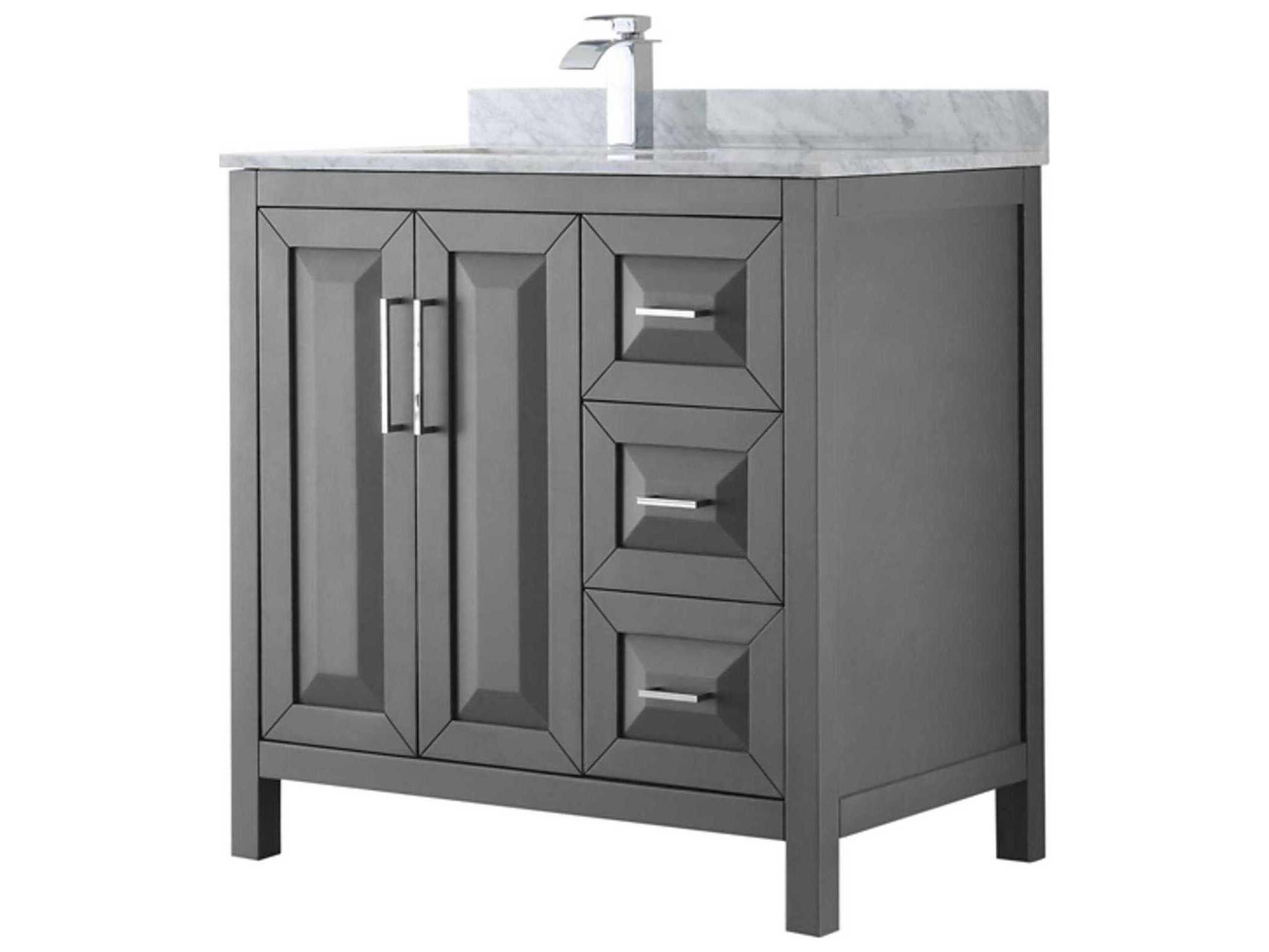 Wyndham Collection Daria 36" Dark Gray Vanity