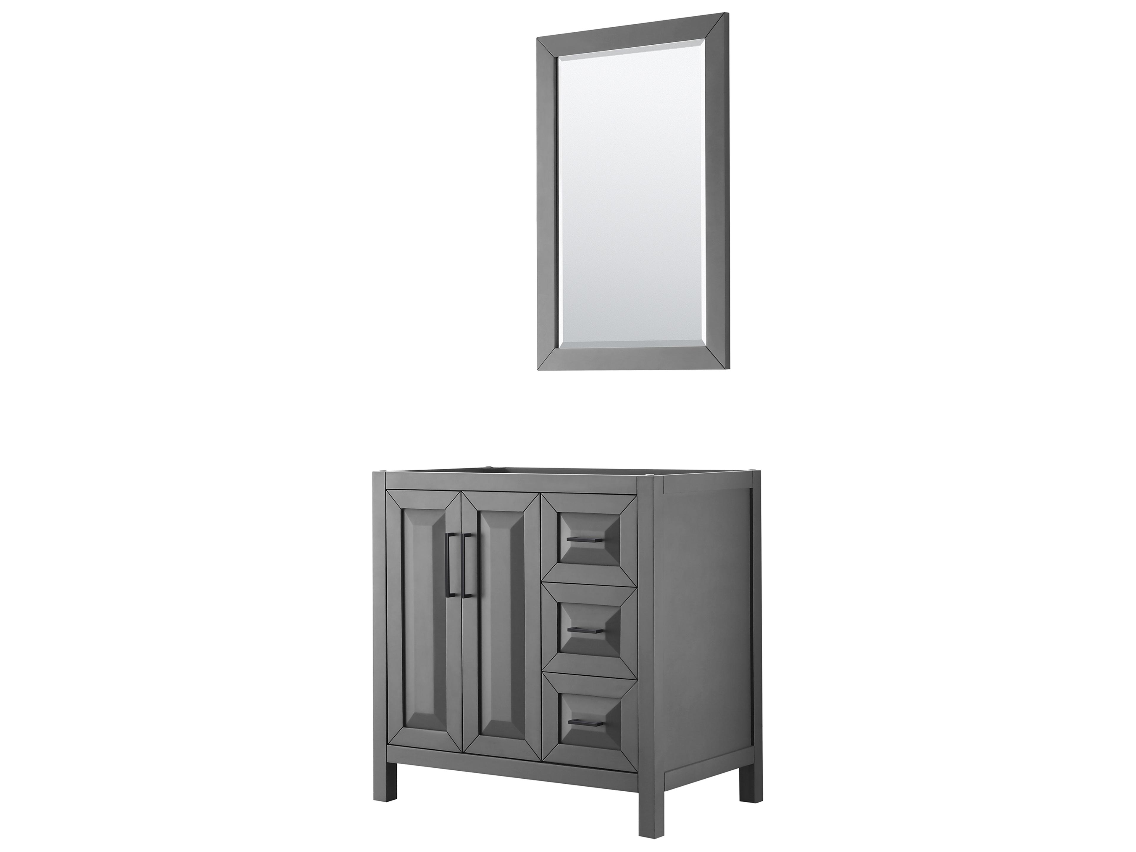 Daria 35" Dark Gray Vanity with 24" Mirror