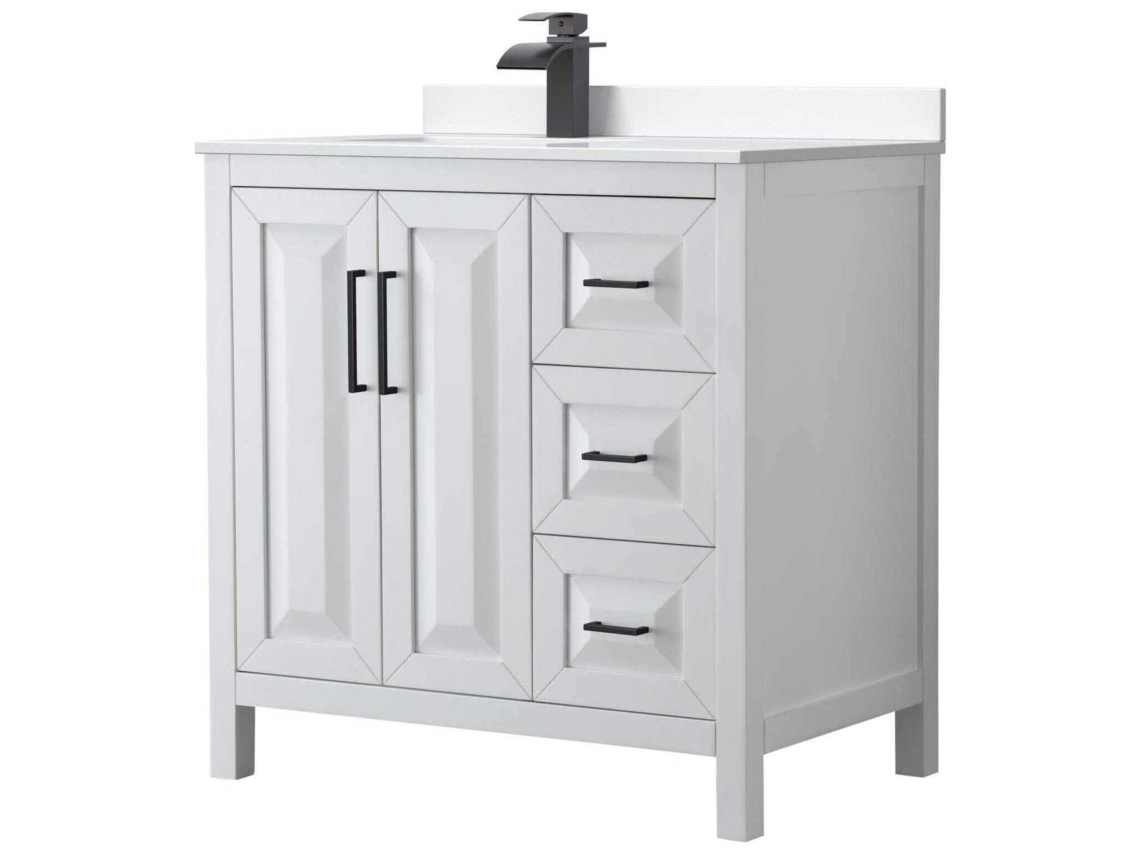 Wyndham Collection Daria 36" White Vanity