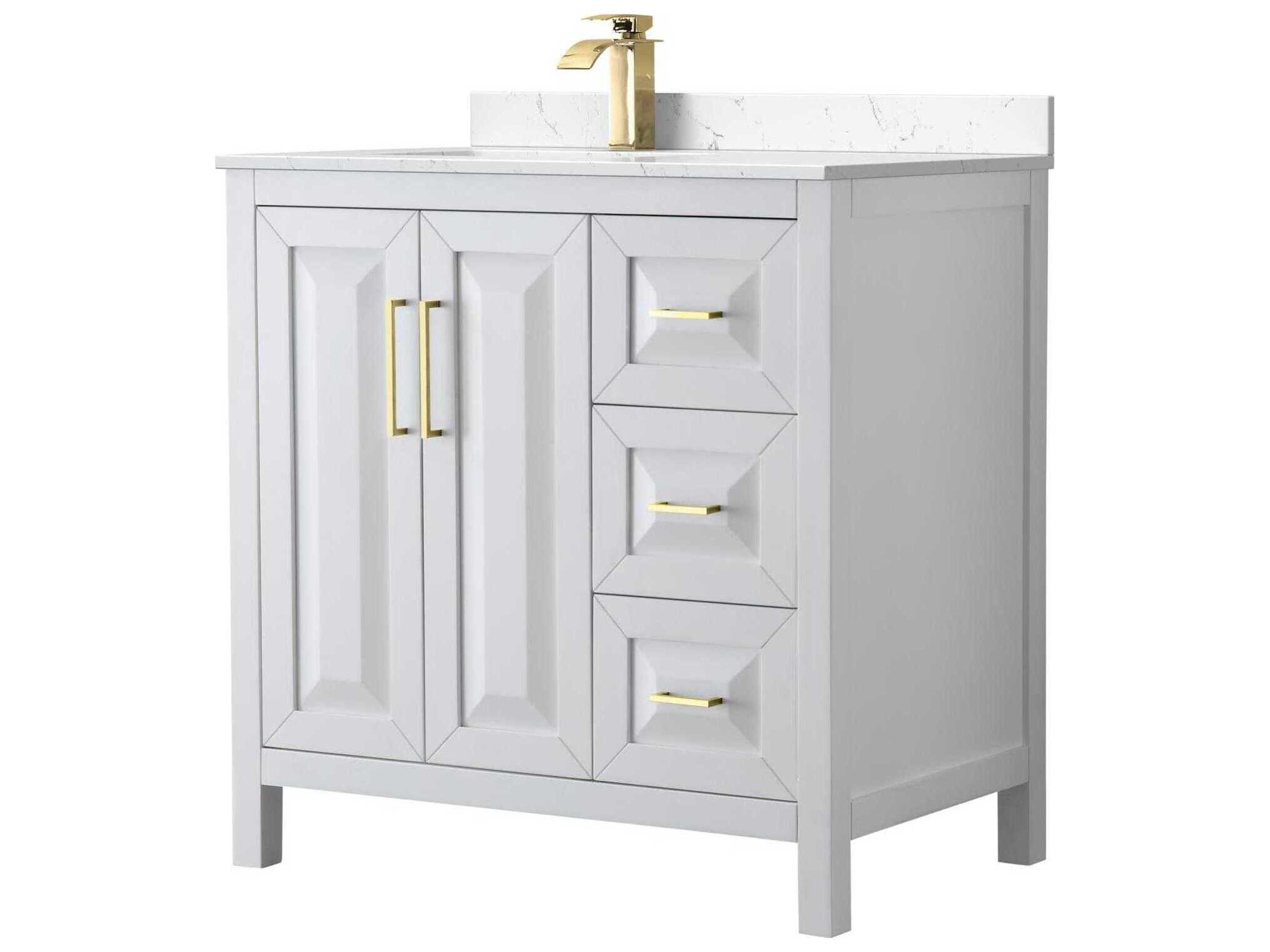 Wyndham Collection Daria 36" White Vanity