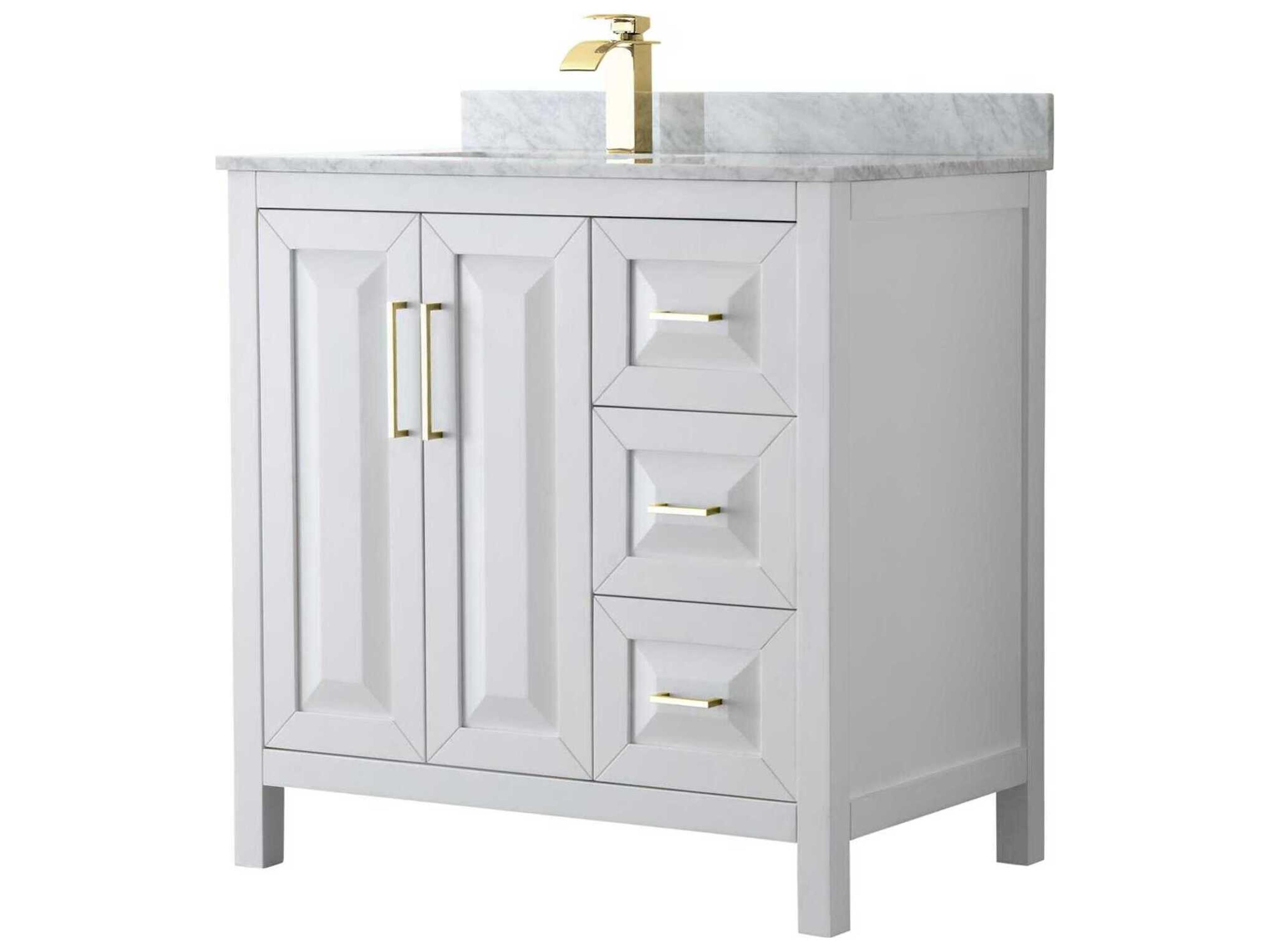 Wyndham Collection Daria 36" White Vanity