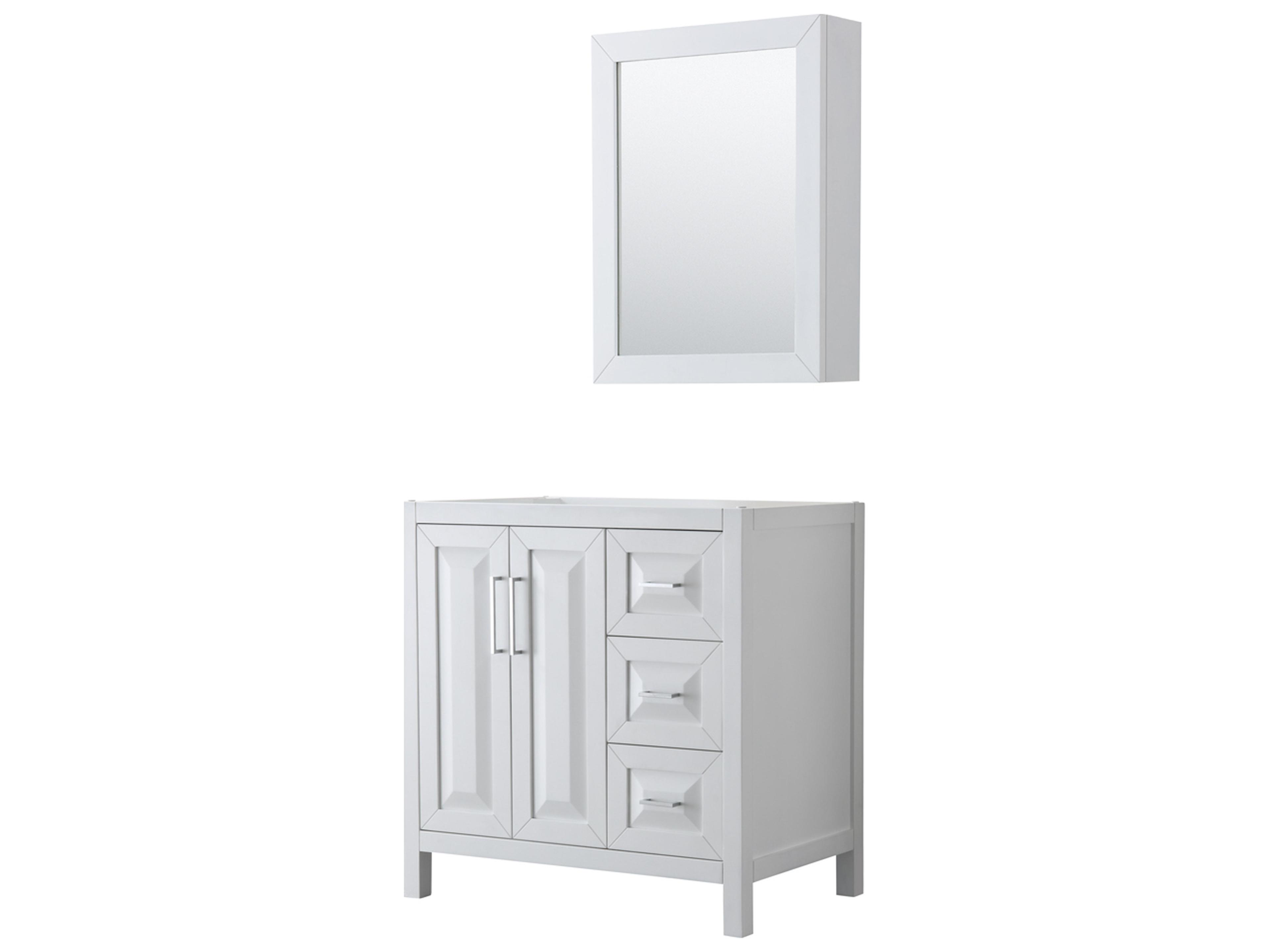 Daria 35" White Vanity with Medicine Cabinet