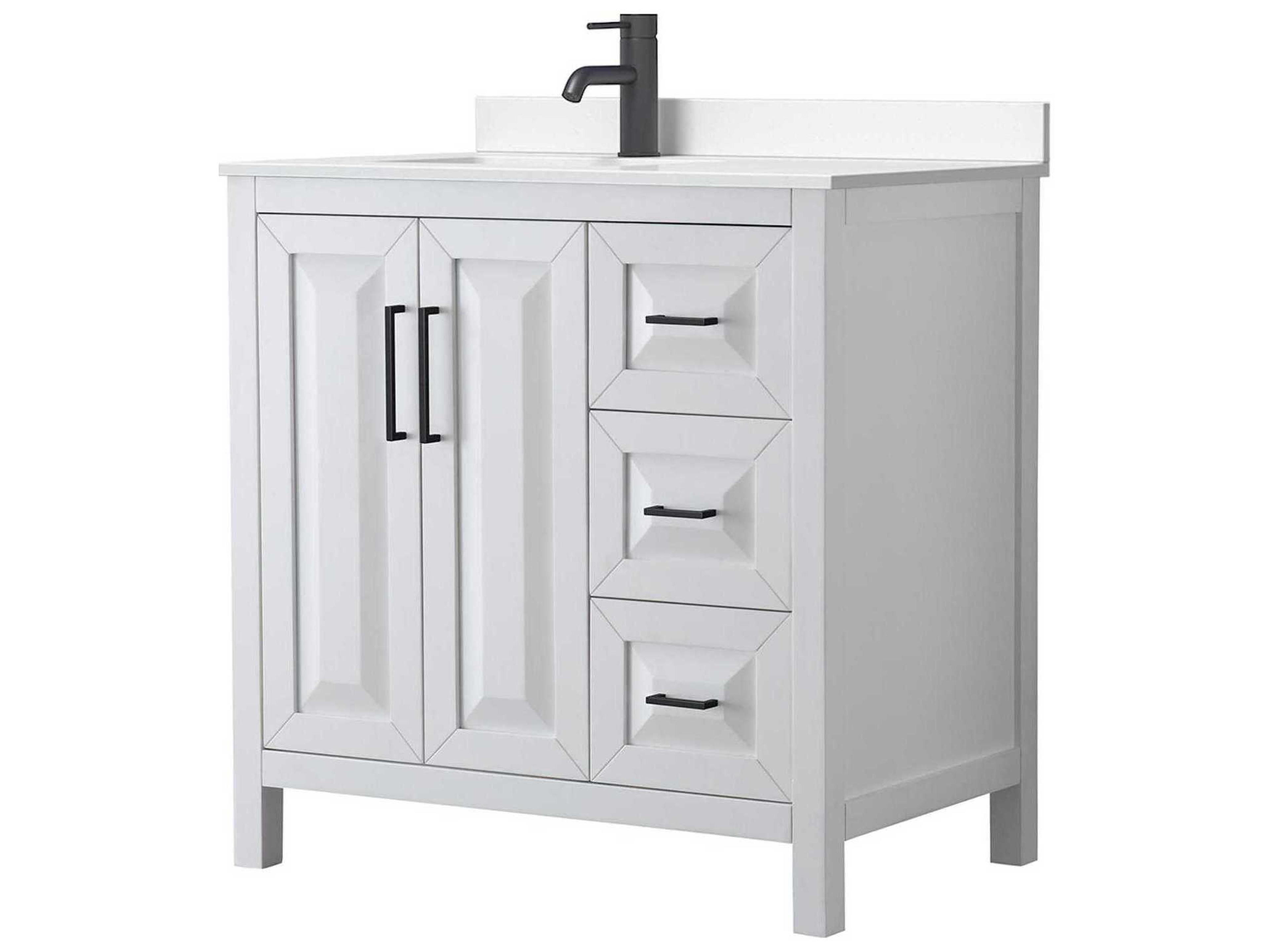 Wyndham Collection Daria 36" White Vanity