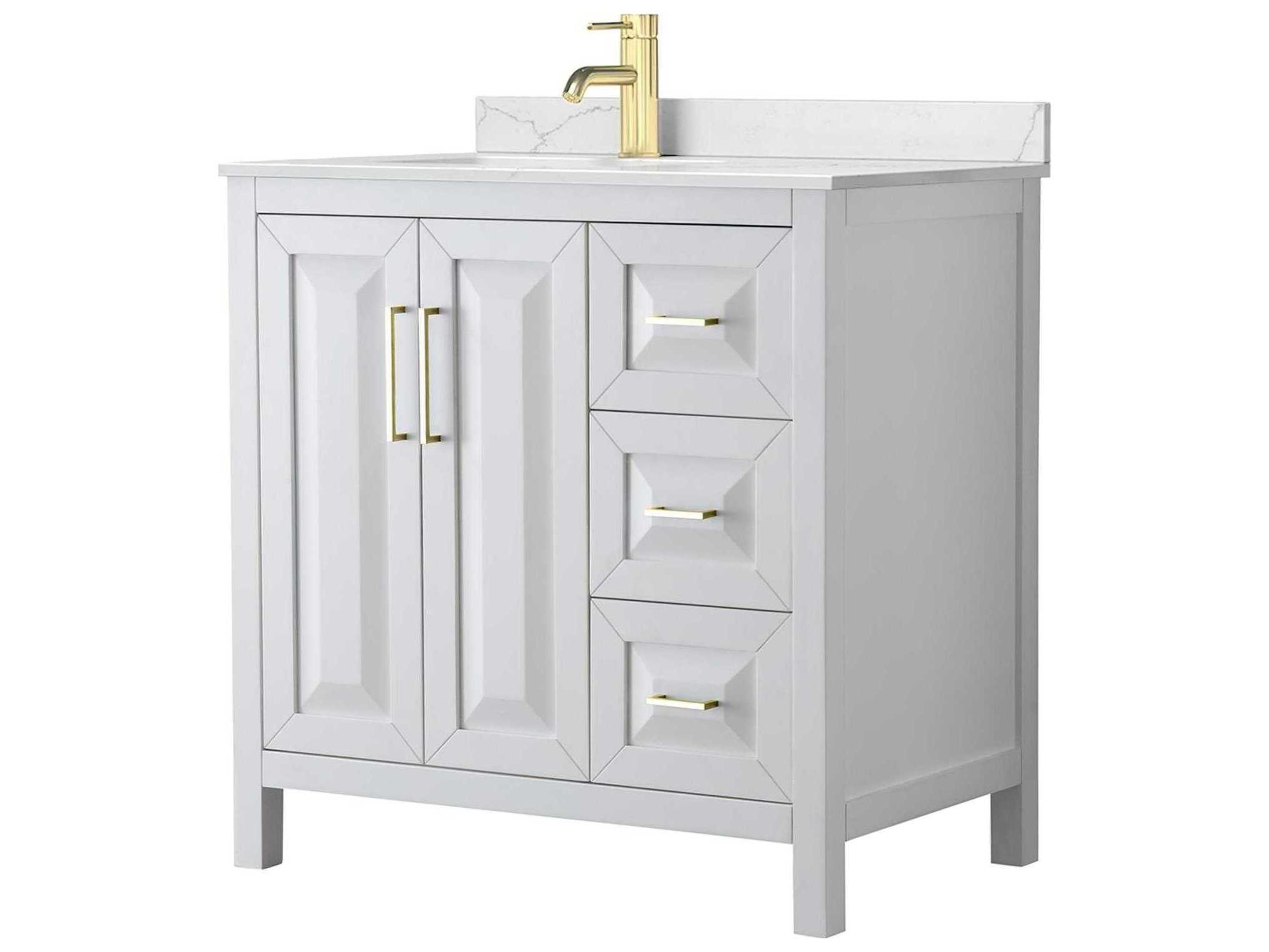 Wyndham Collection Daria 36" White Vanity