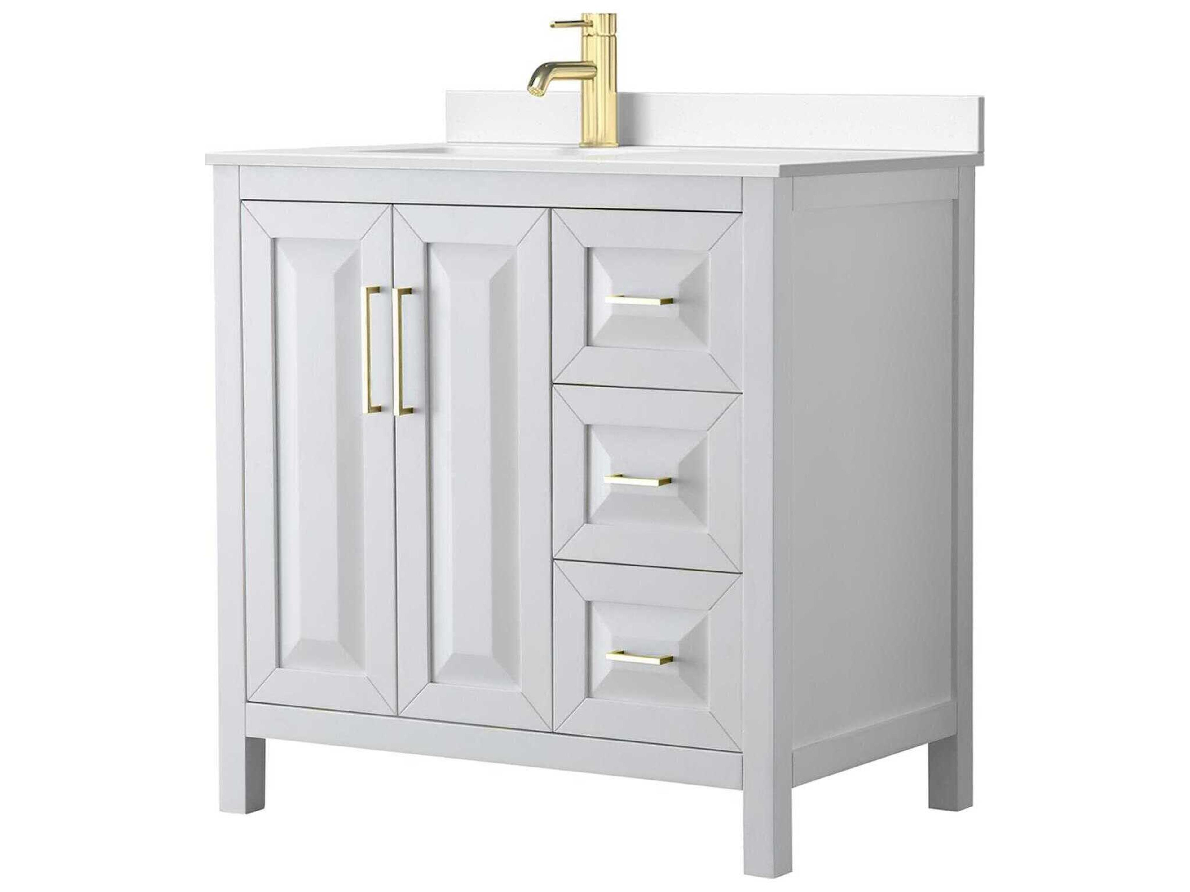 Wyndham Collection Daria 36" White Vanity