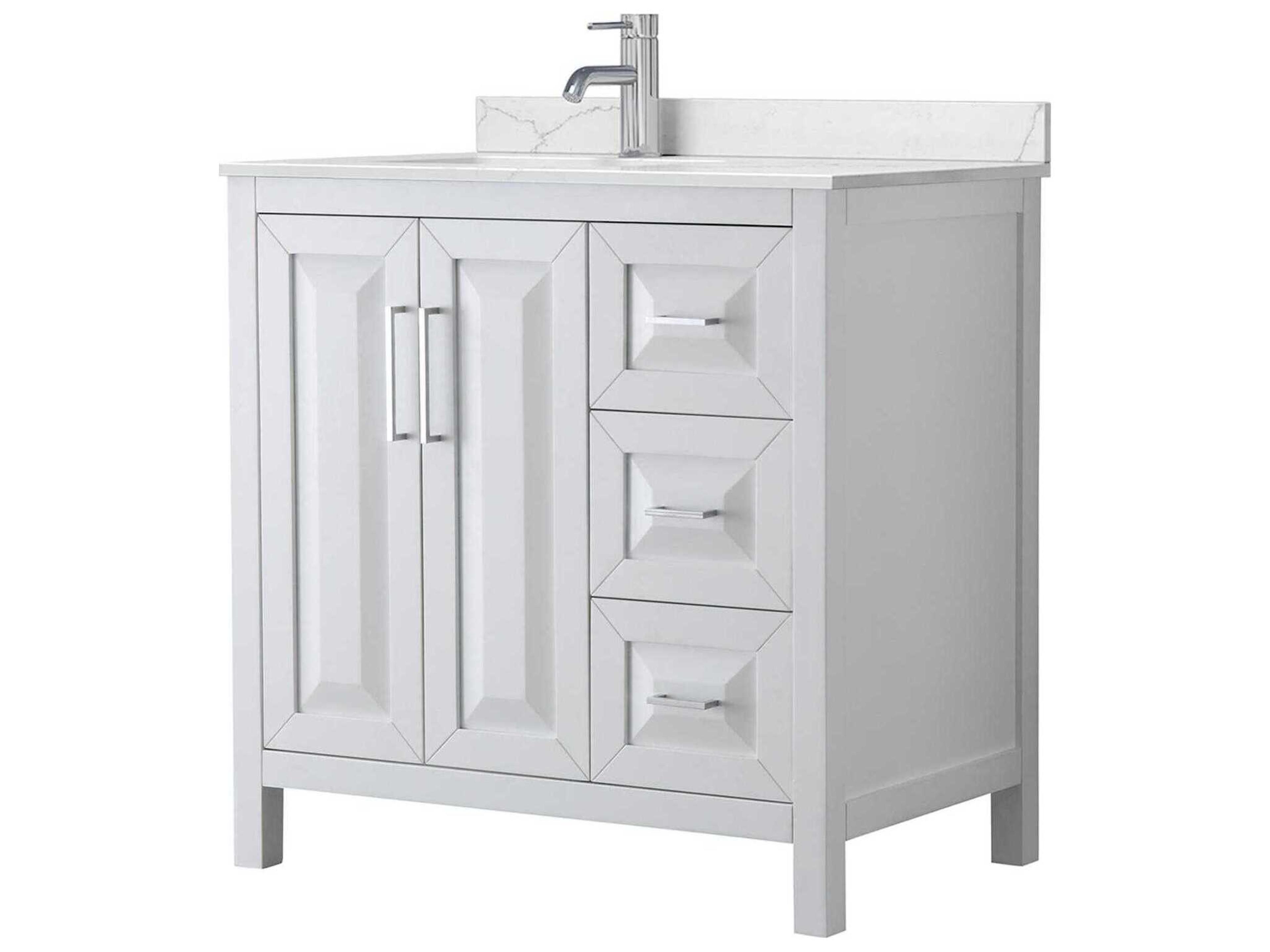 Wyndham Collection Daria 36" White Vanity