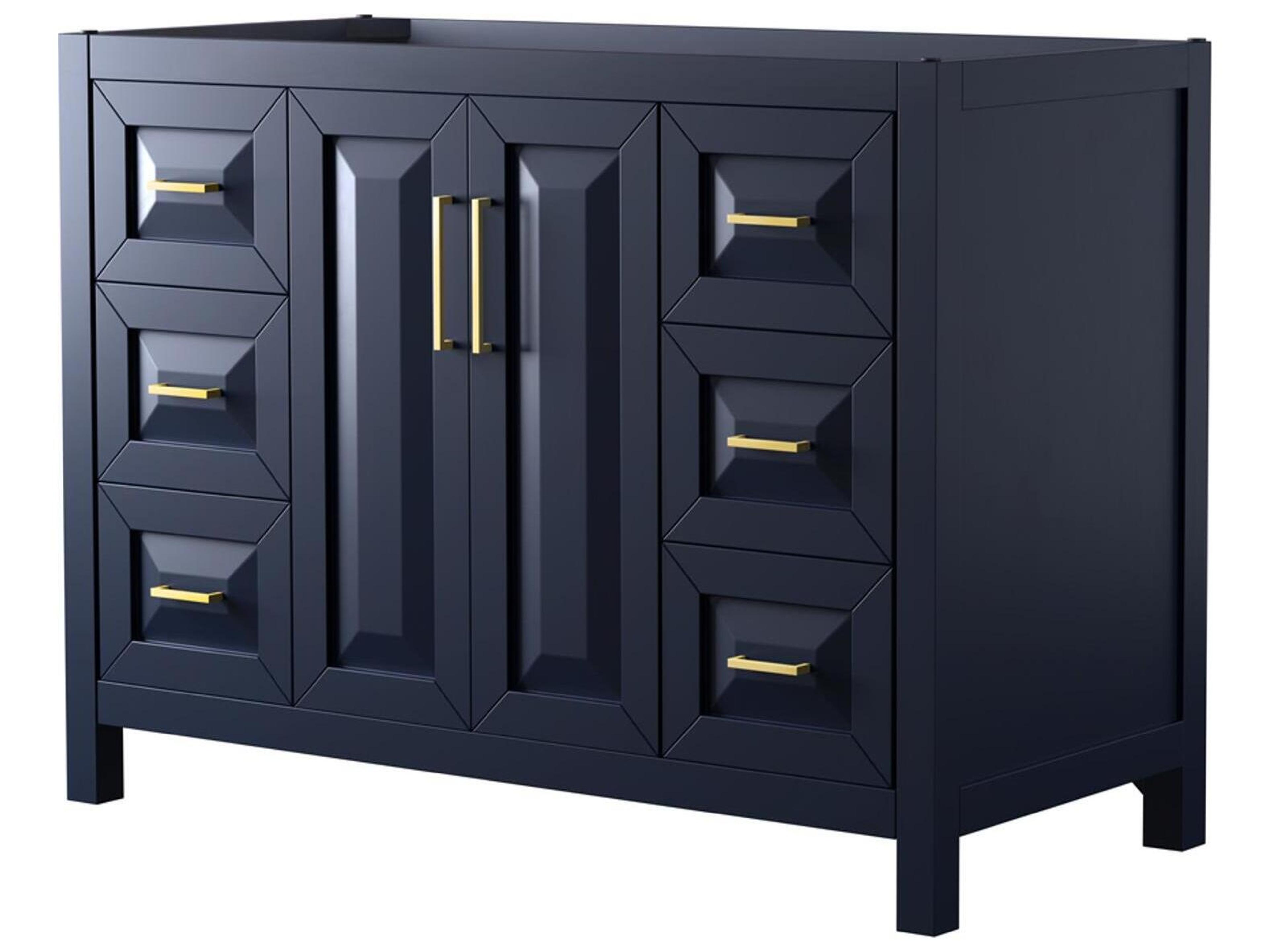 Wyndham Collection Daria 47" Dark Blue Vanity