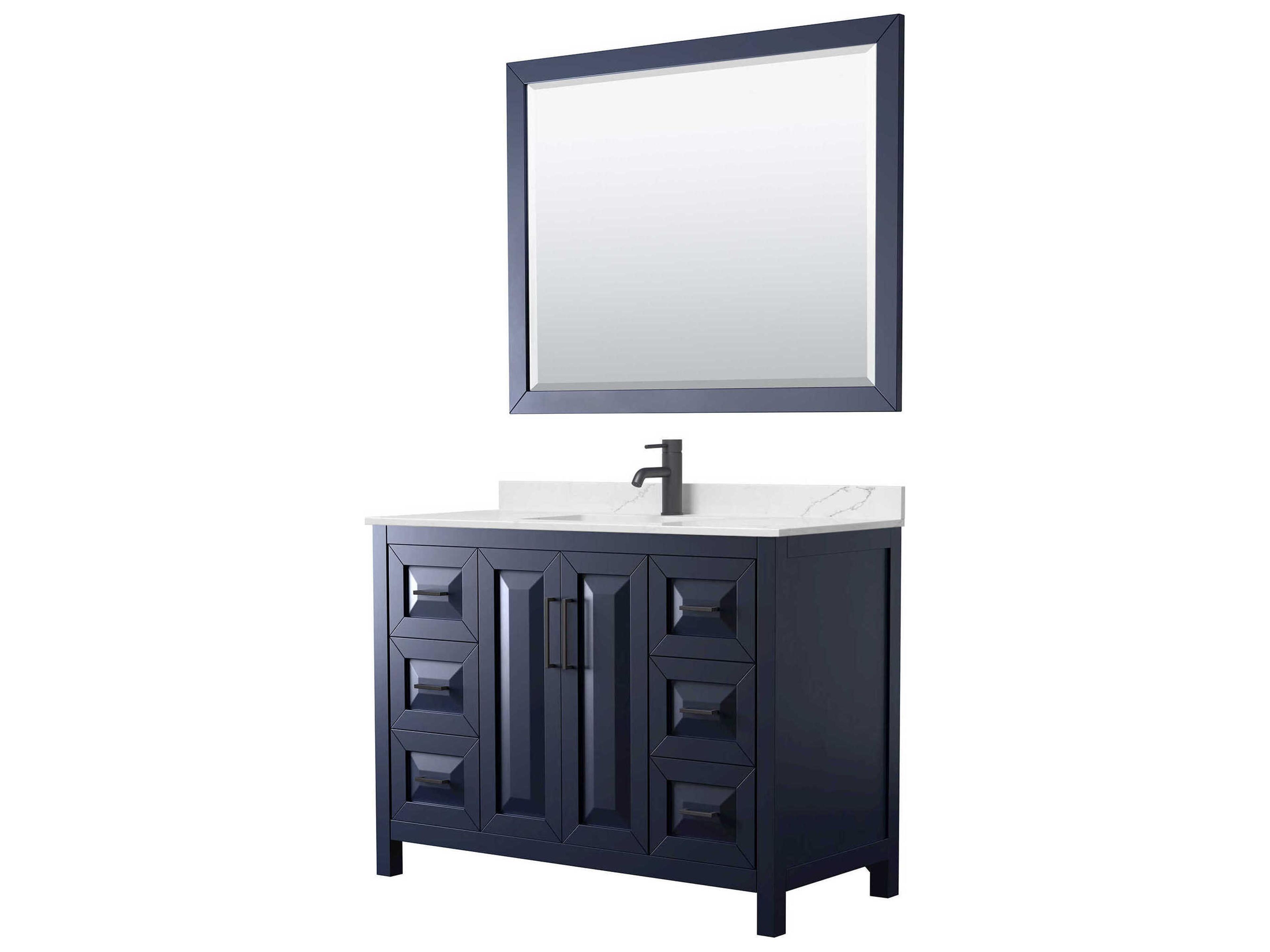 Daria 48" Dark Blue Vanity with 46" Mirror