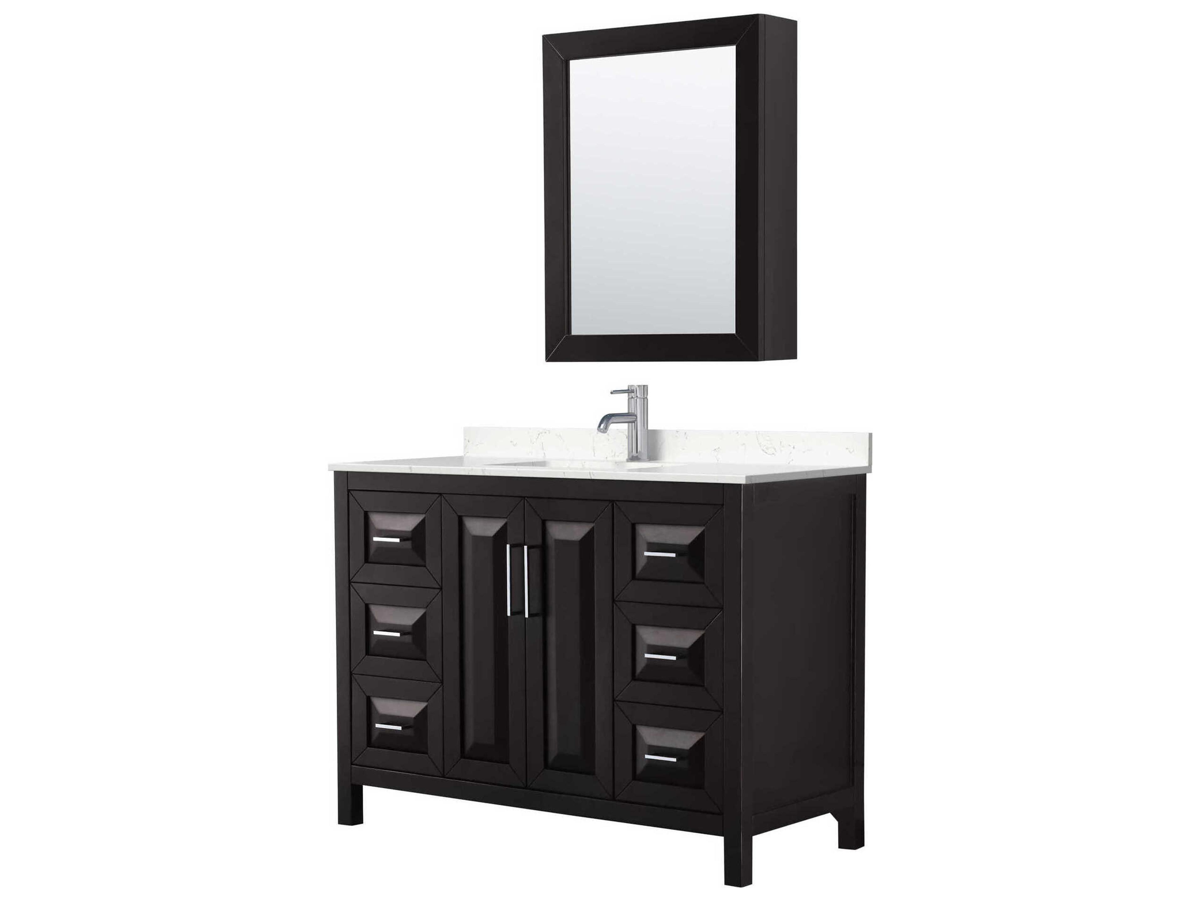 Daria 48" Dark Espresso Vanity with Medicine Cabinet