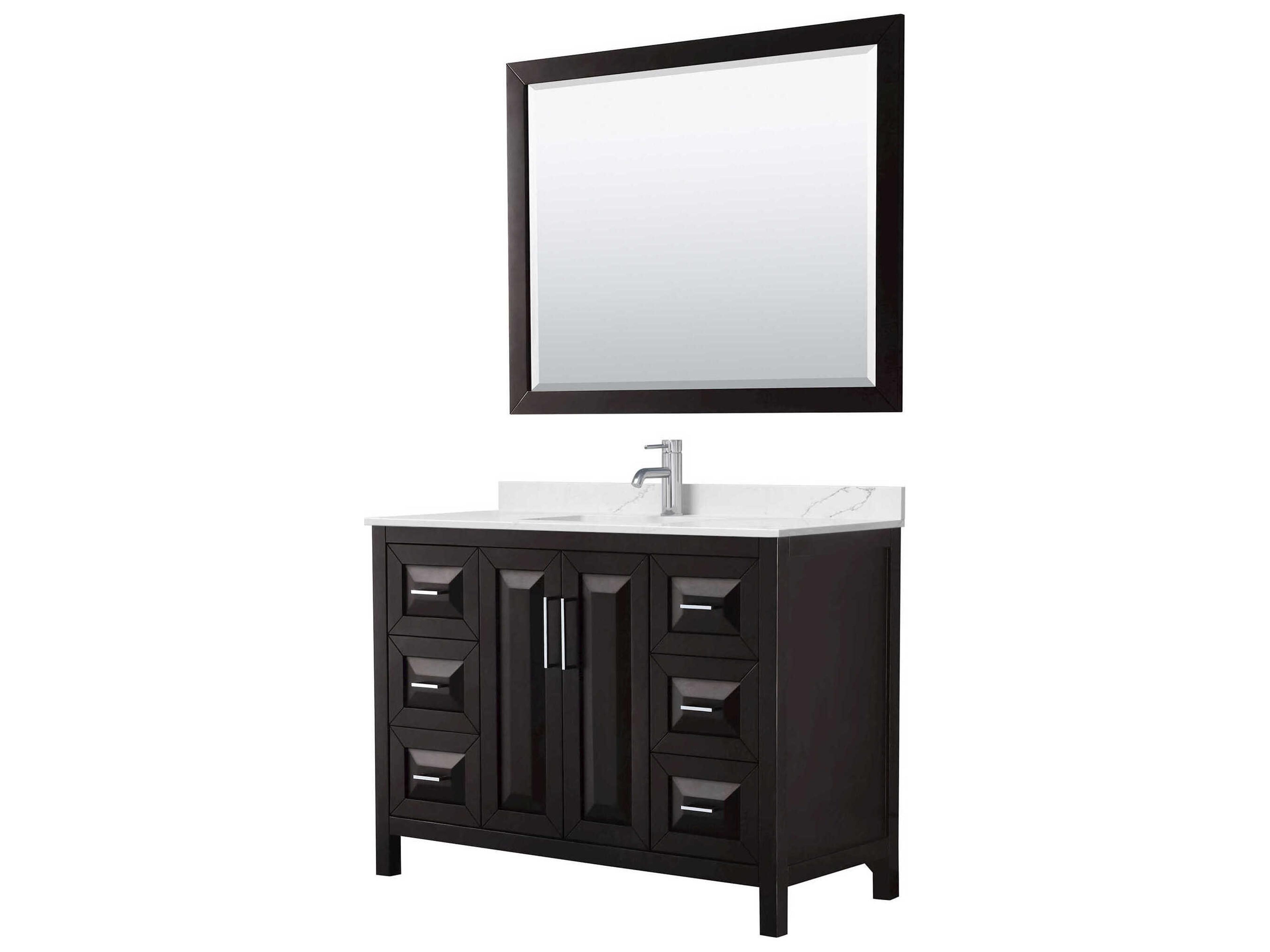 Daria 48" Dark Espresso Vanity with 46" Mirror