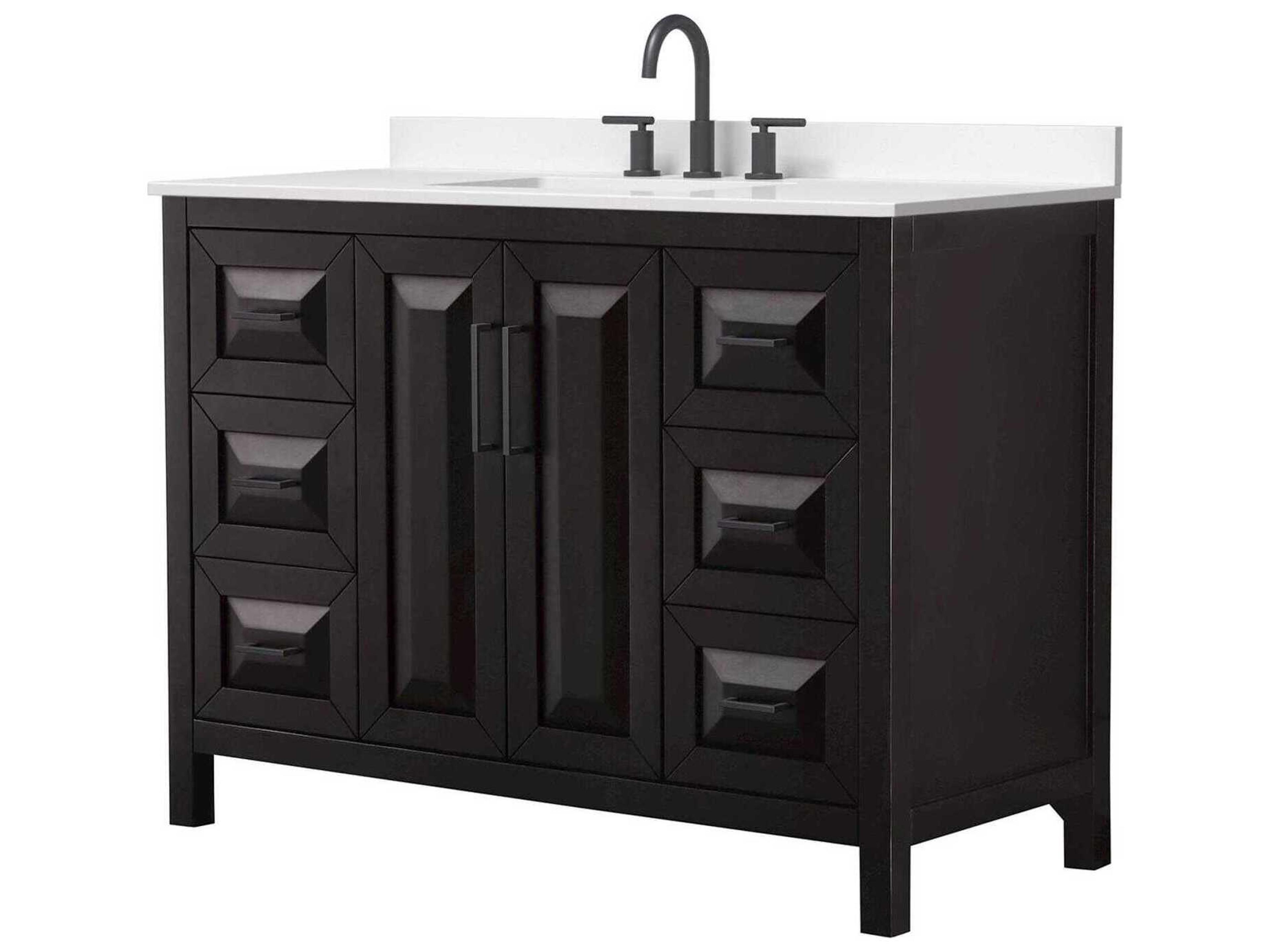 Wyndham Collection Daria 48" Dark Espresso Vanity