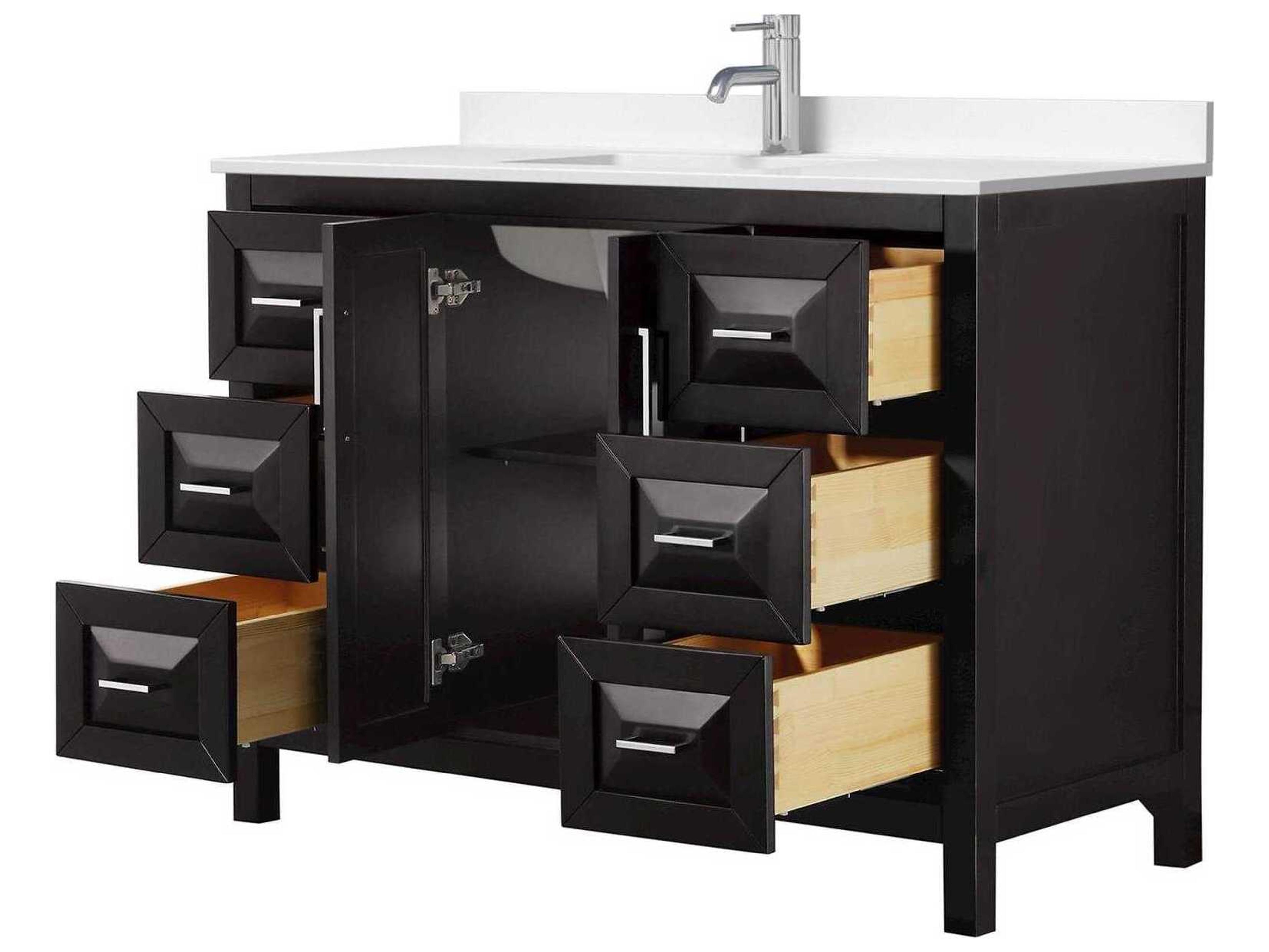 Wyndham Collection Daria 48" Dark Espresso Vanity