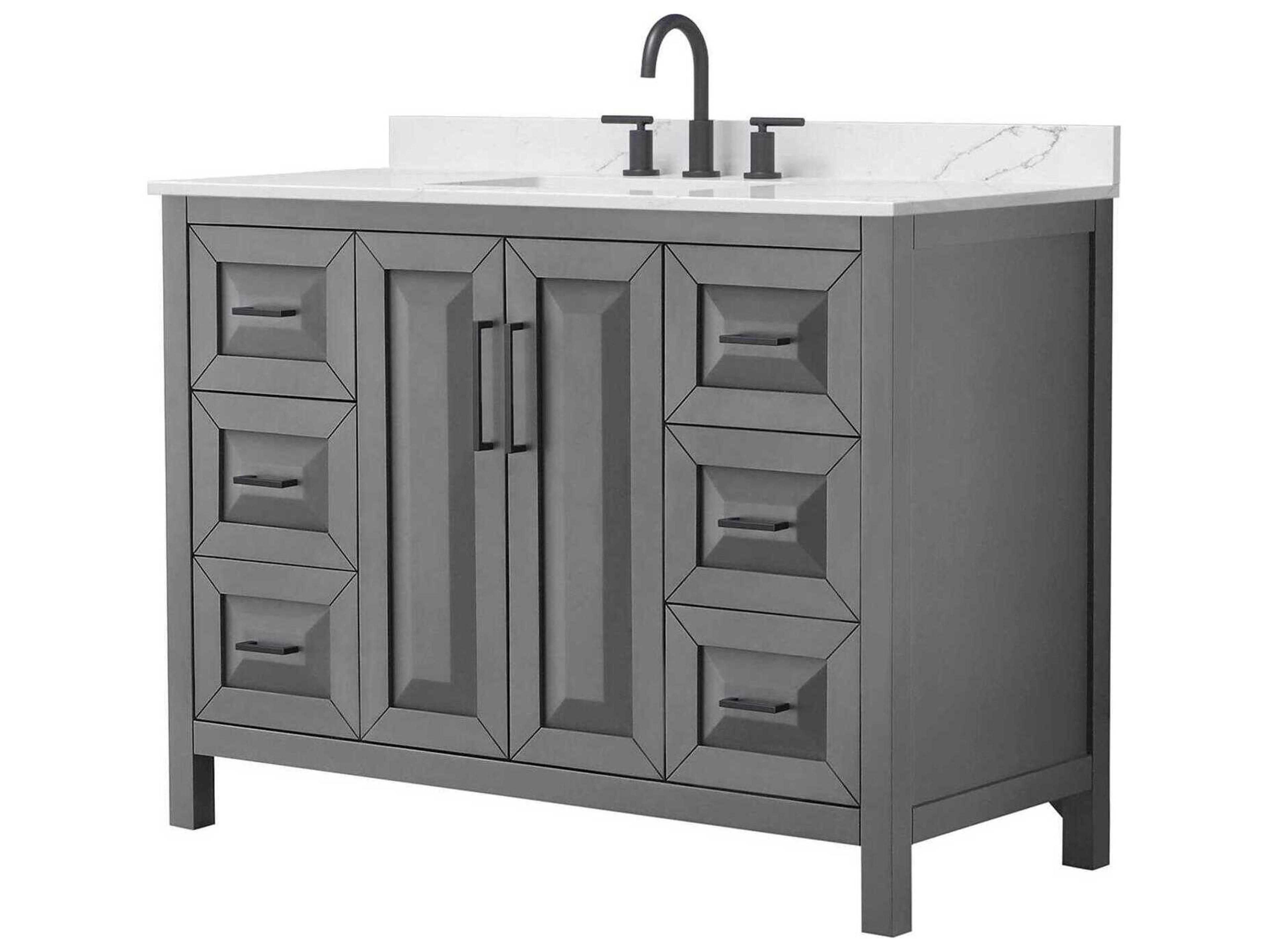 Wyndham Collection Daria 48" Dark Gray Vanity