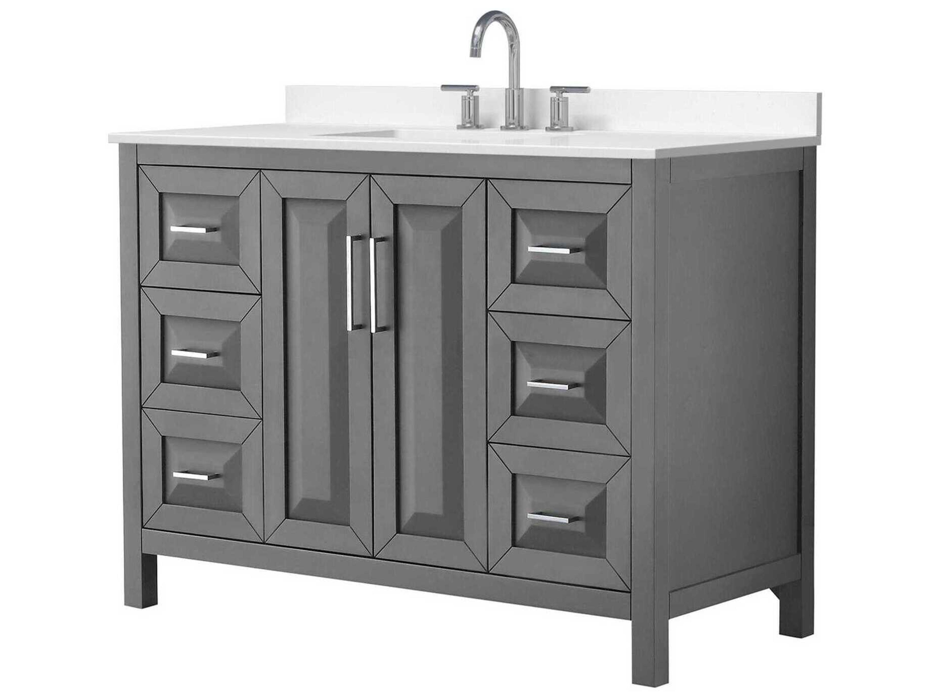 Wyndham Collection Daria 48" Dark Gray Vanity
