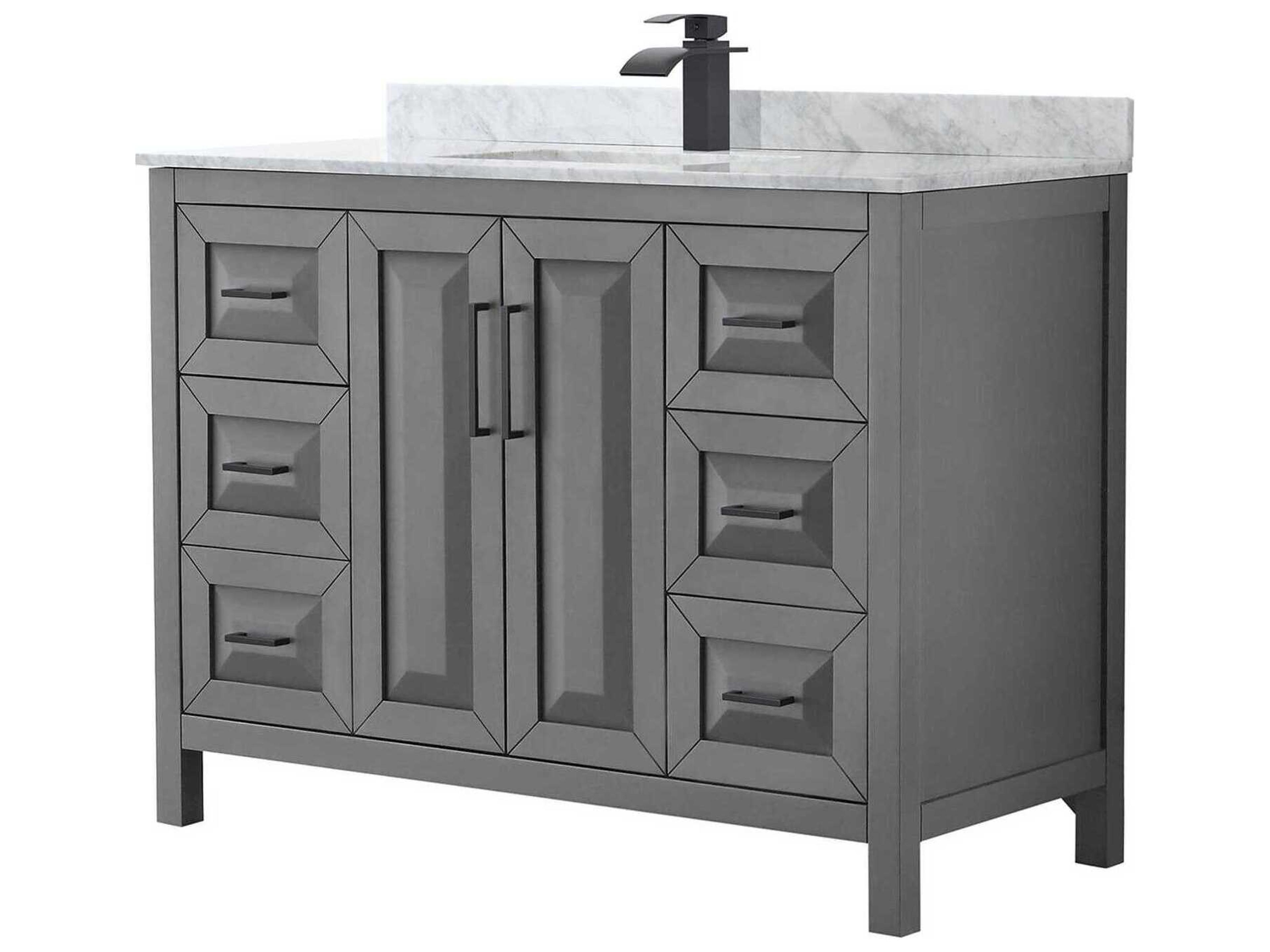 Wyndham Collection Daria 48" Dark Gray Vanity