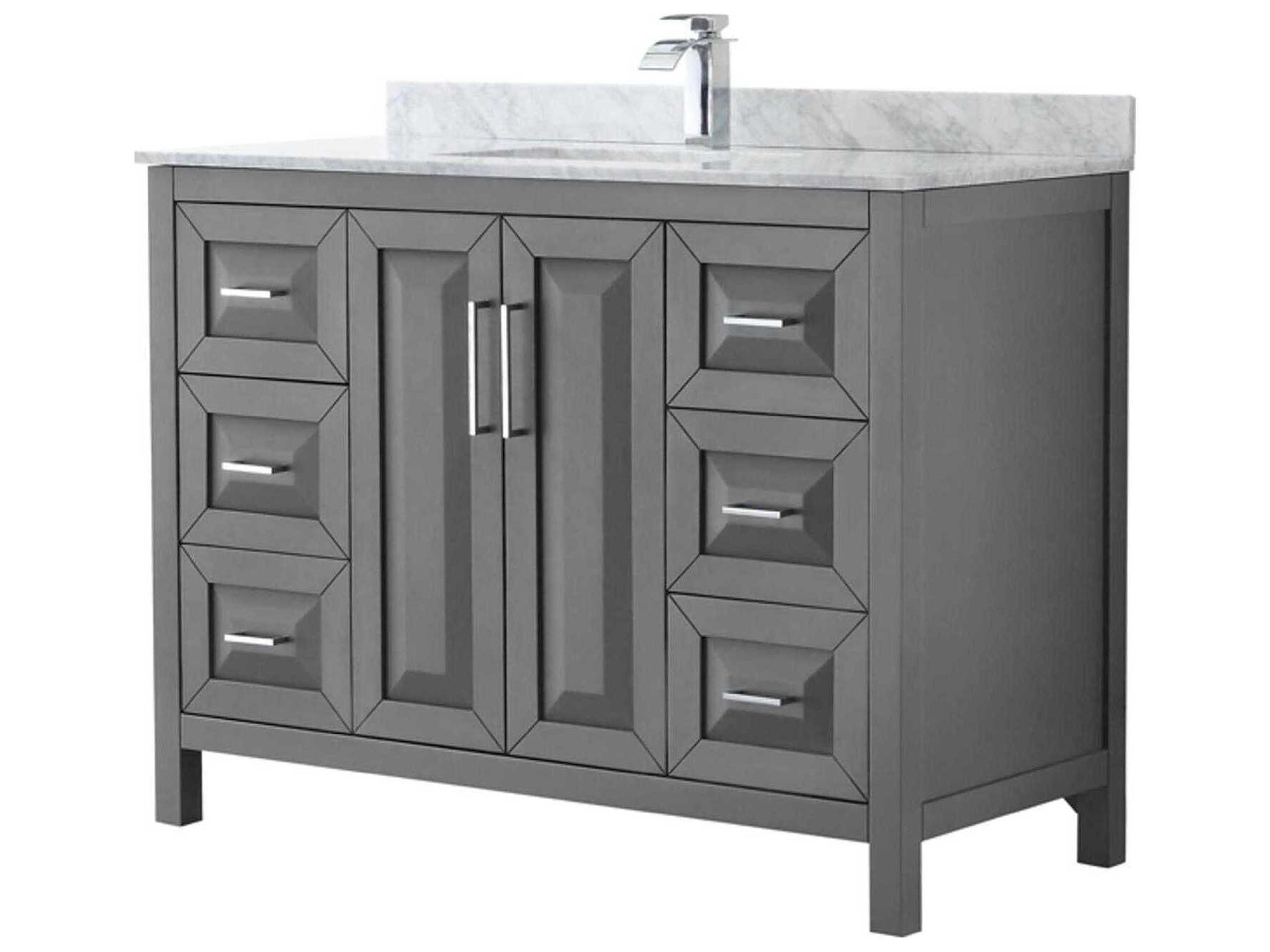 Wyndham Collection Daria 48" Dark Gray Vanity