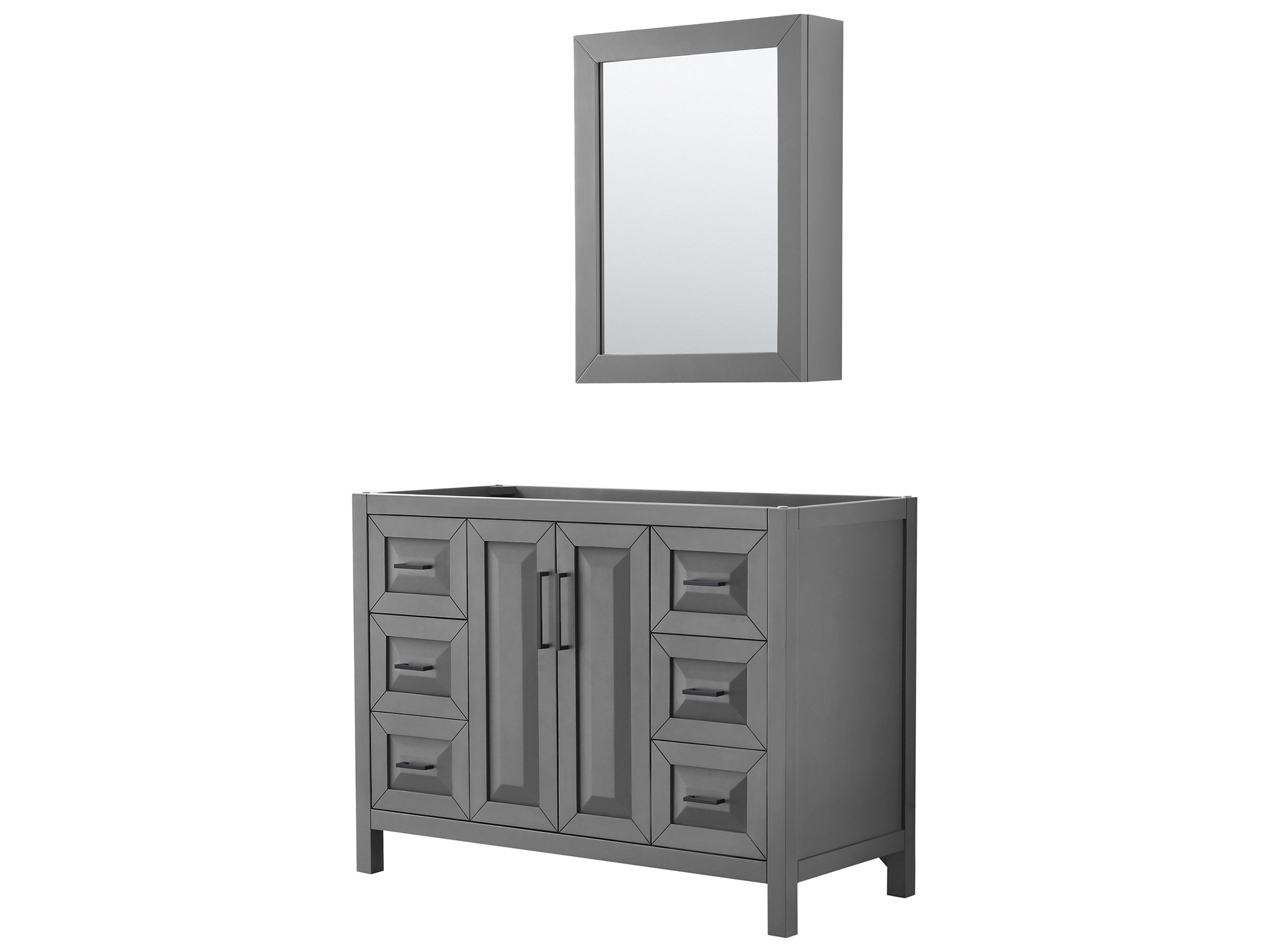 Daria 47" Dark Gray Vanity with Medicine Cabinet