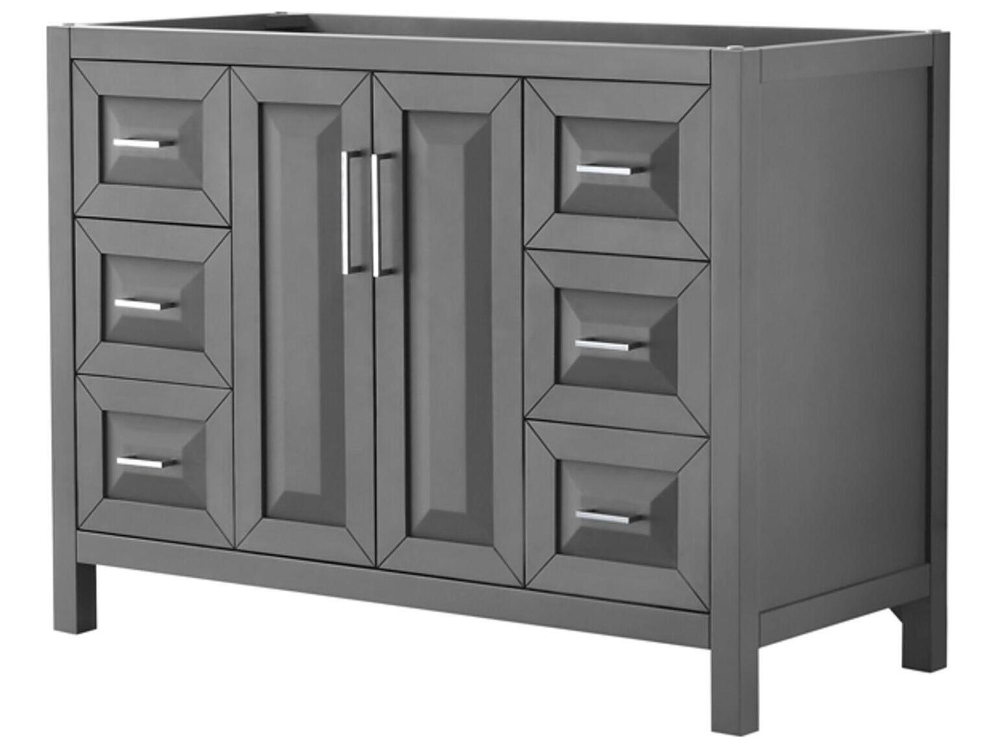 Wyndham Collection Daria 47" Dark Gray Vanity