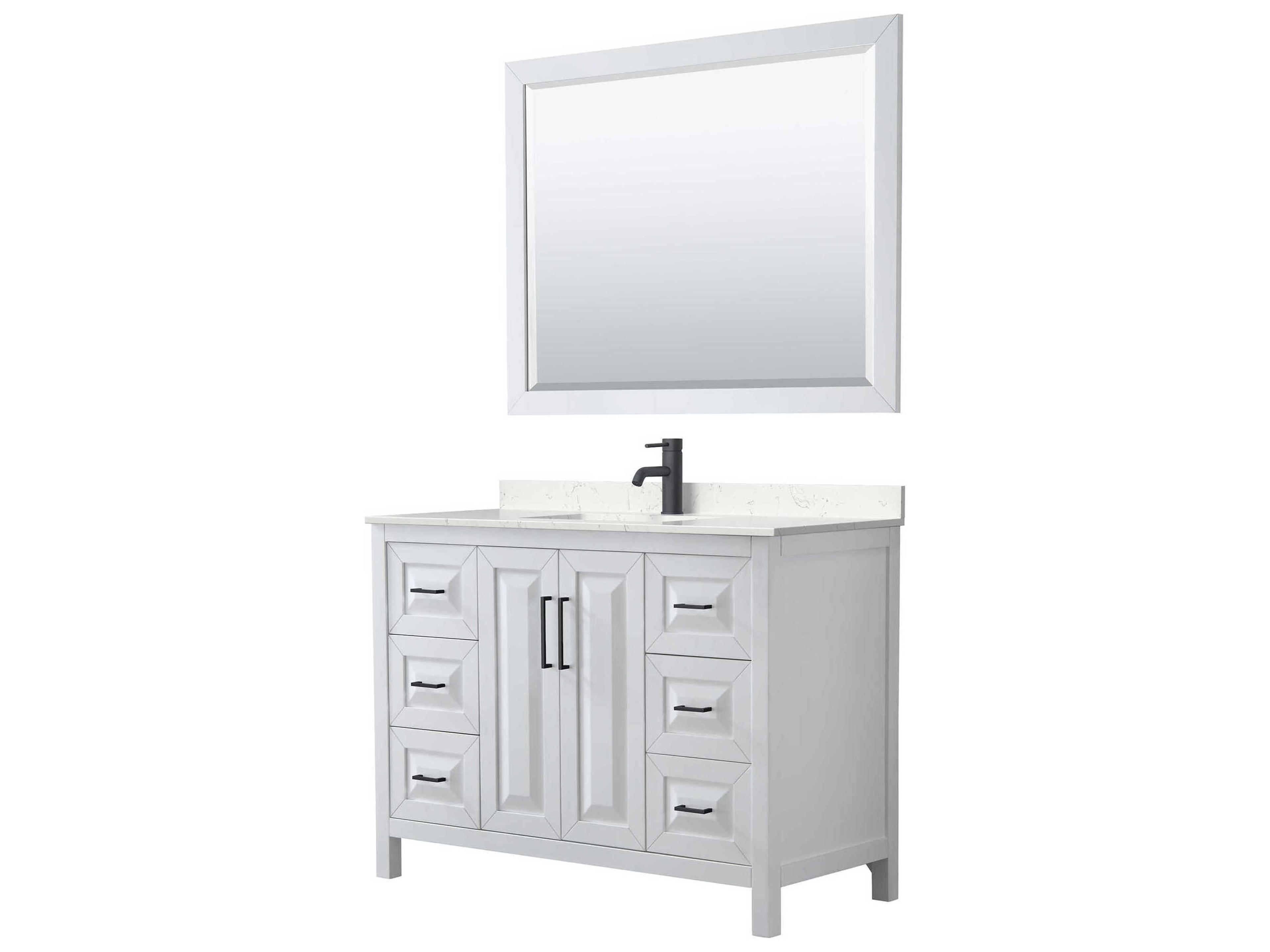 Daria 48" White Vanity with 46" Mirror