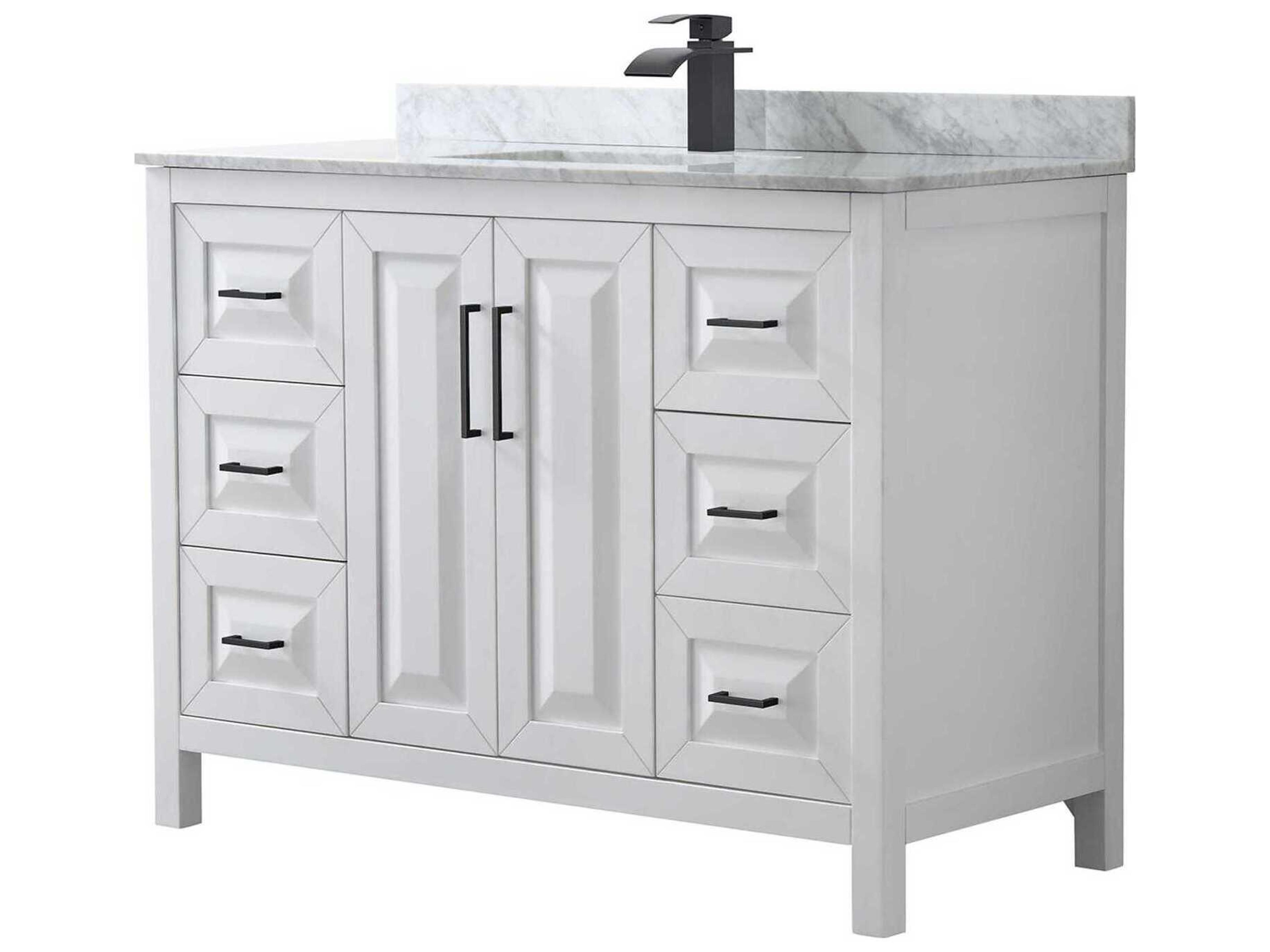 Wyndham Collection Daria 48" White Vanity
