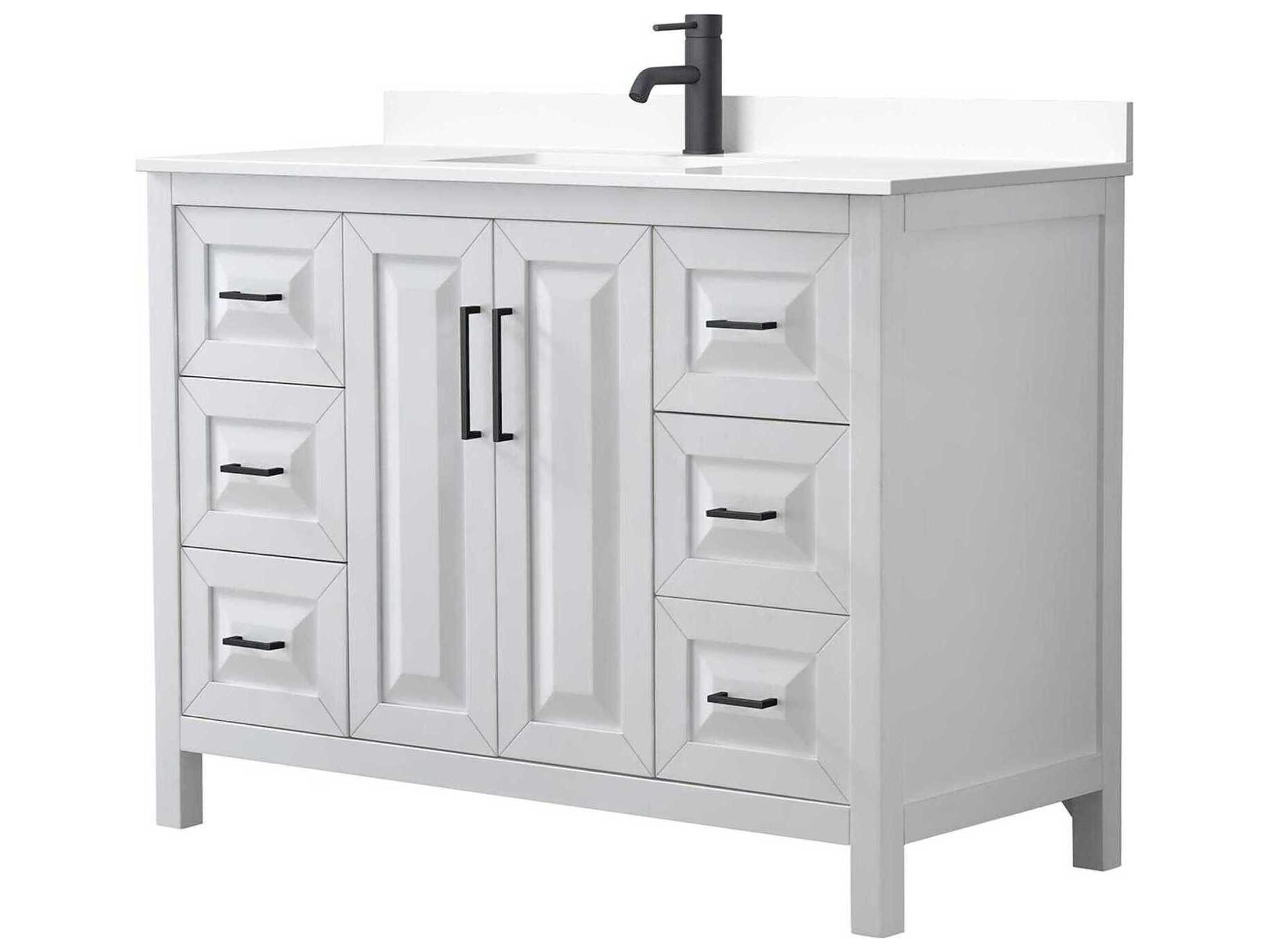 Wyndham Collection Daria 48" White Vanity