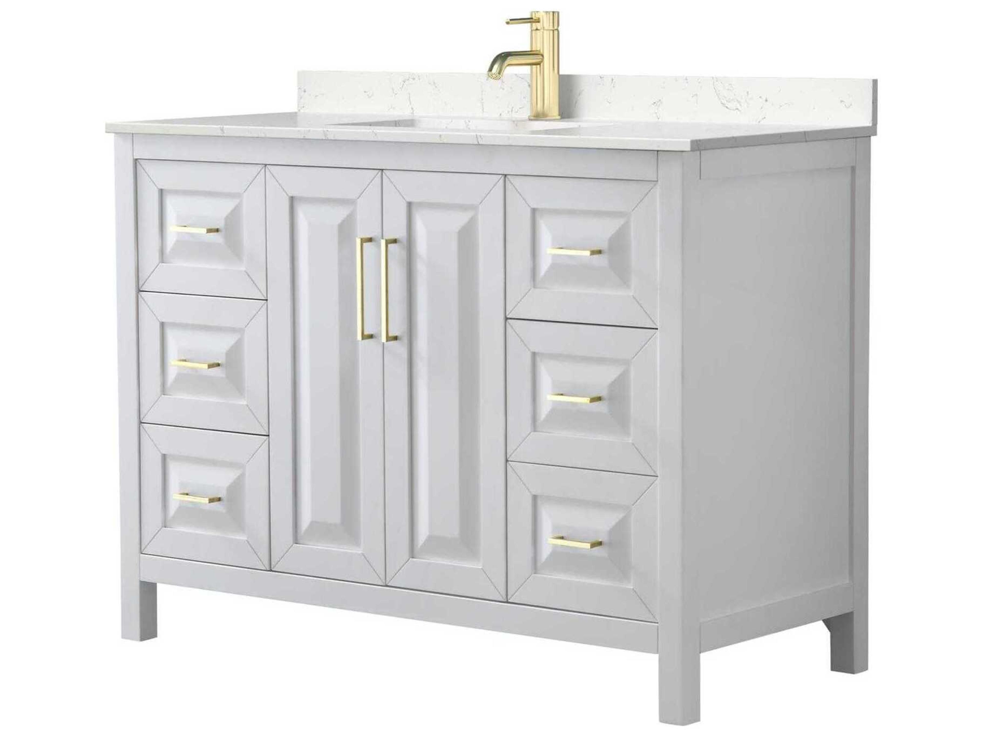 Wyndham Collection Daria 48" White Vanity
