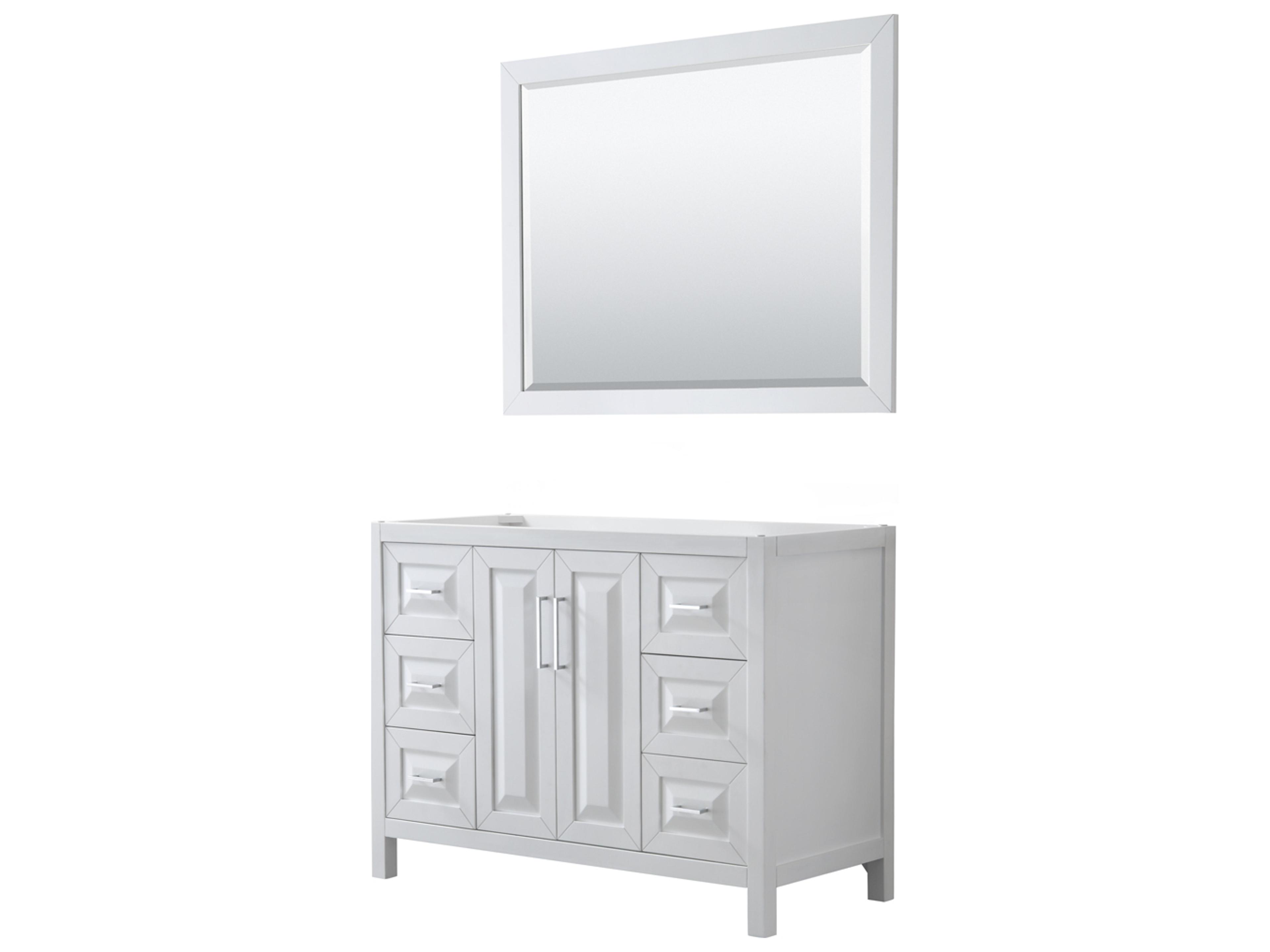 Daria 47" White Vanity with 46" Mirror