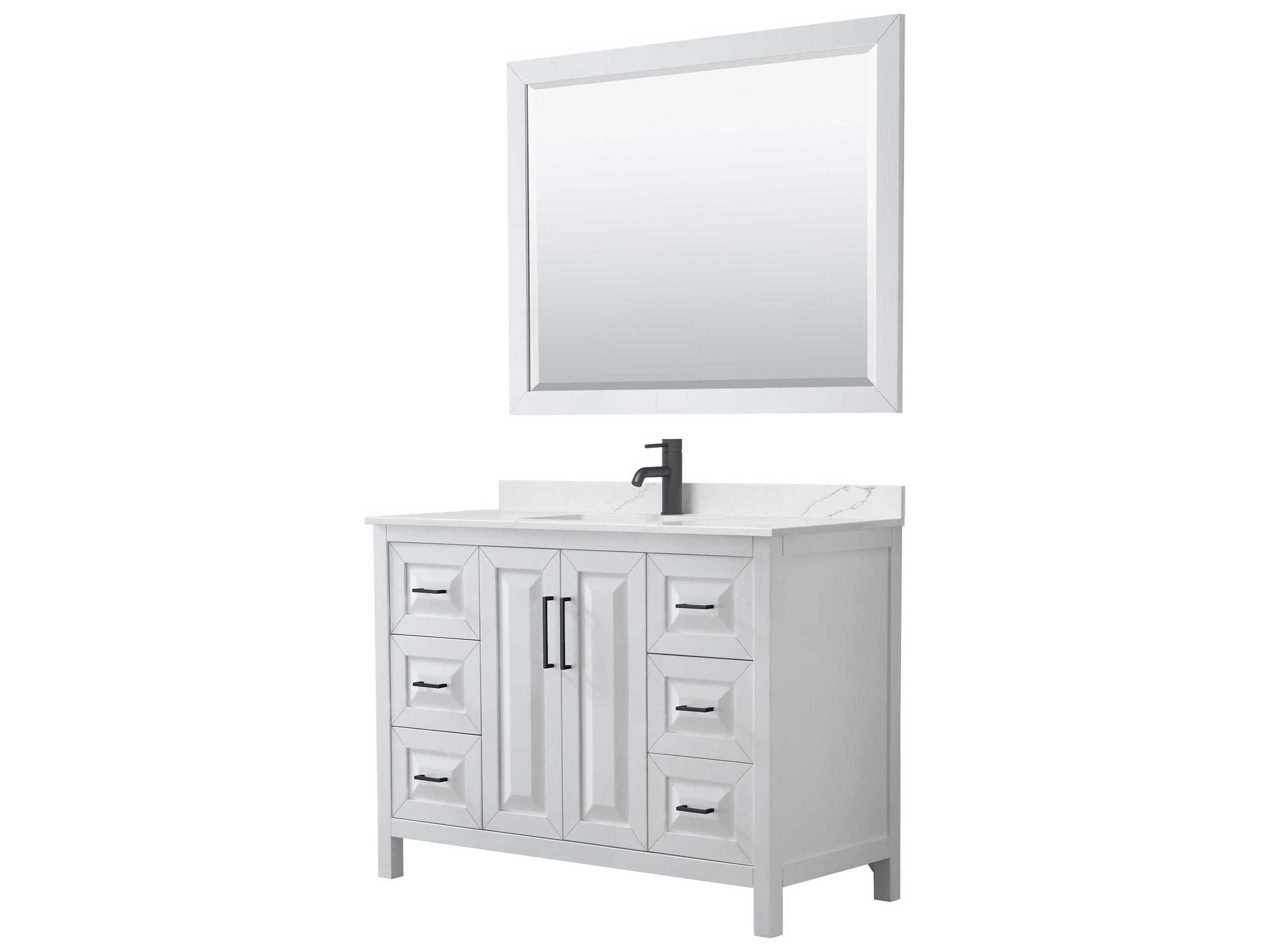 Daria 48" White Vanity with 46" Mirror