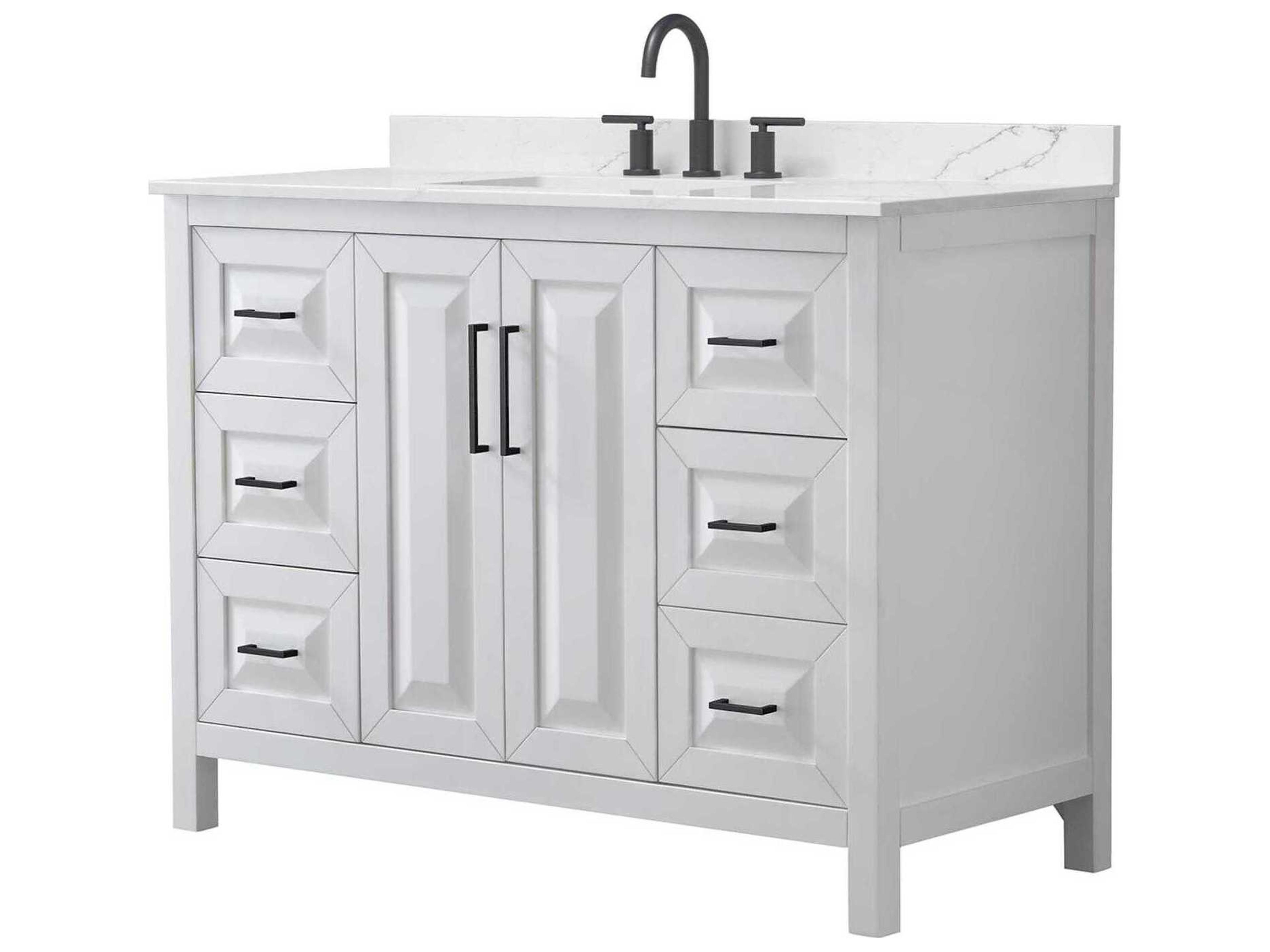 Wyndham Collection Daria 48" White Vanity