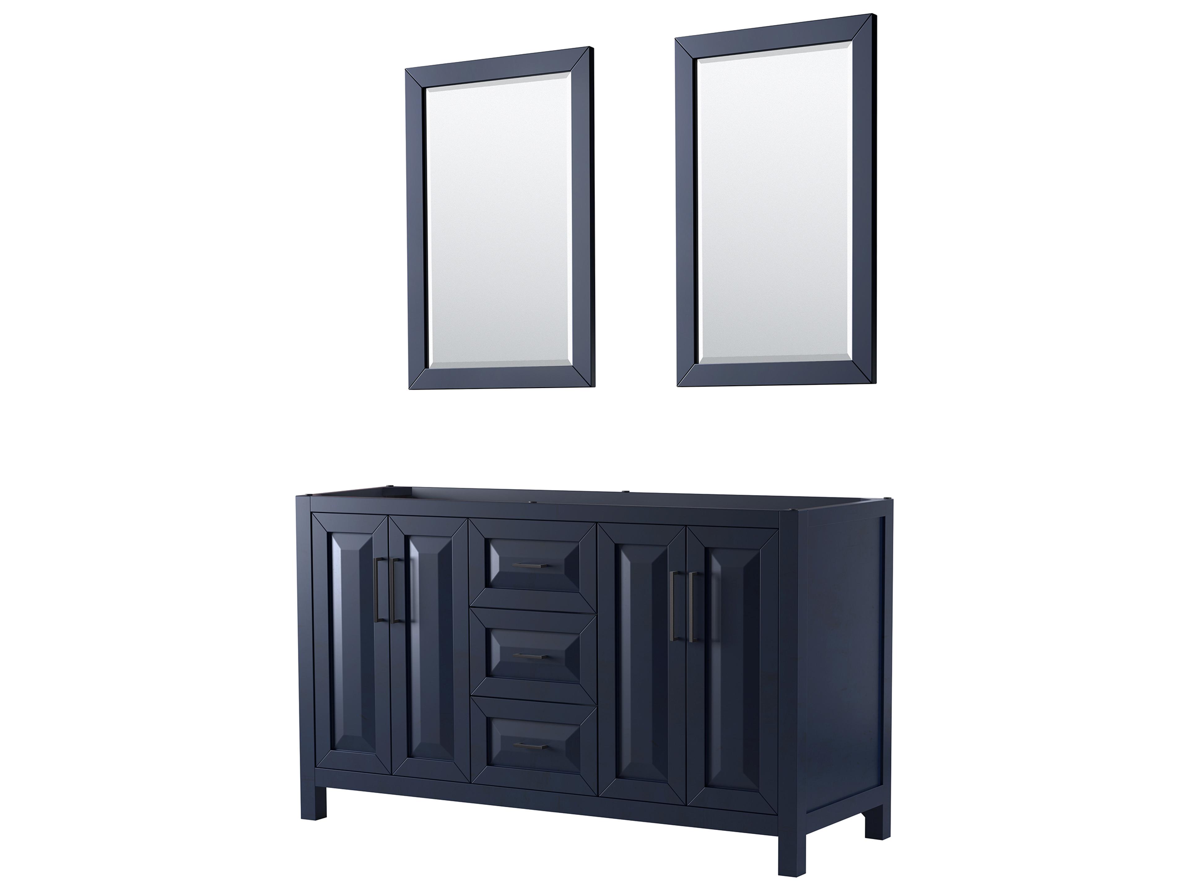 Daria 59" Dark Blue Vanity with 24" Mirror