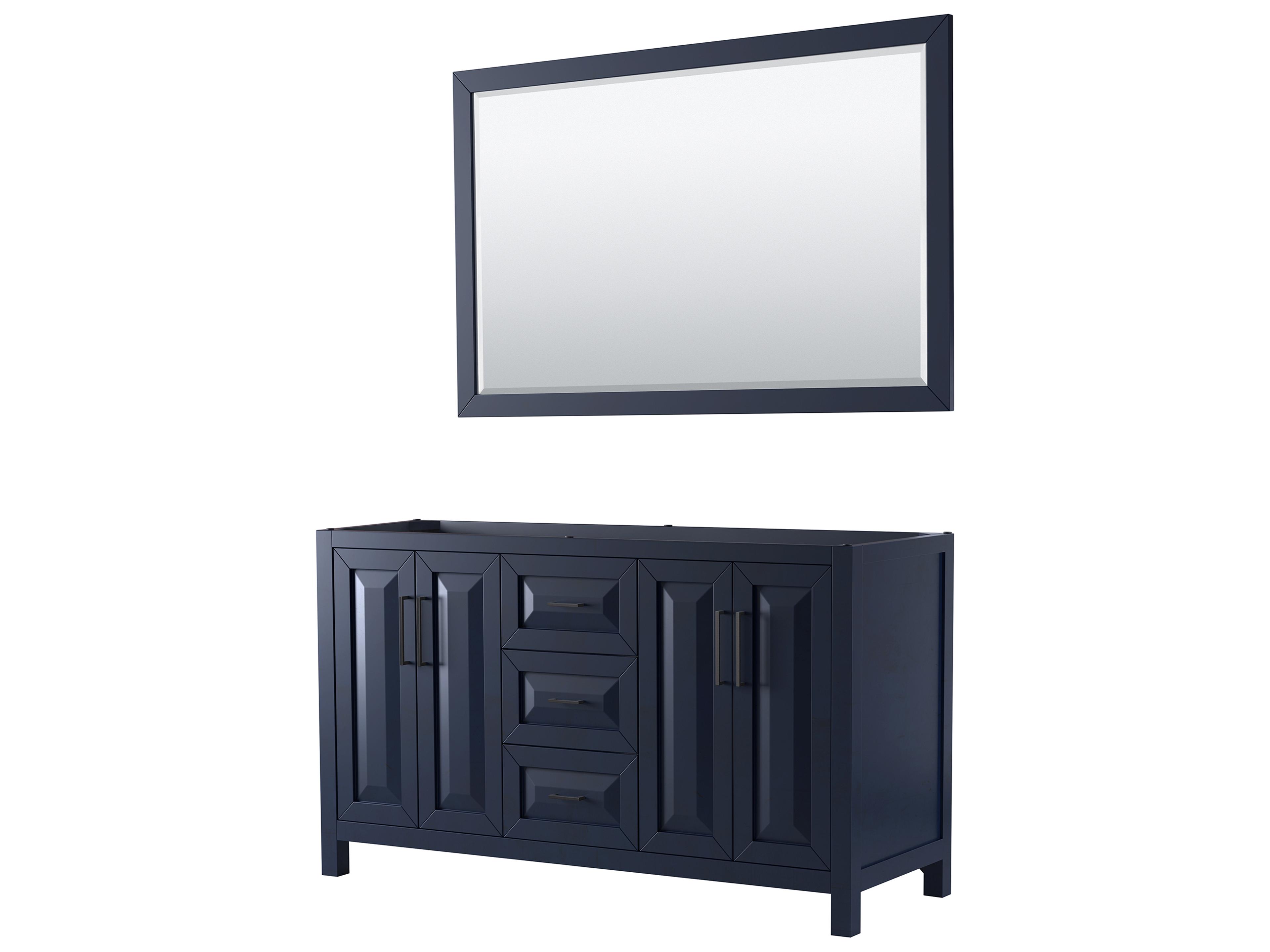 Daria 59" Dark Blue Vanity with 58" Mirror