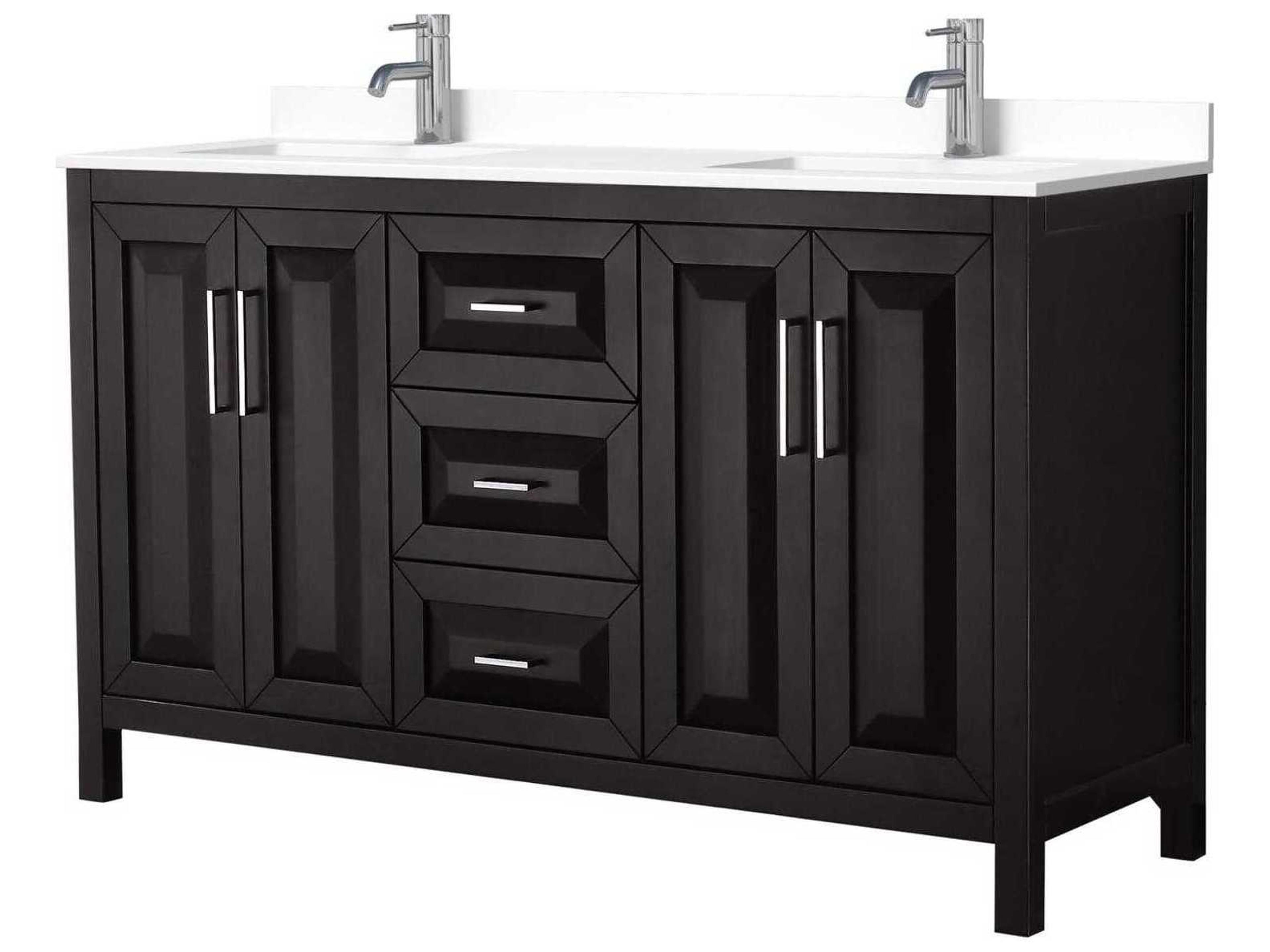 Wyndham Collection Daria 60" Dark Espresso Vanity
