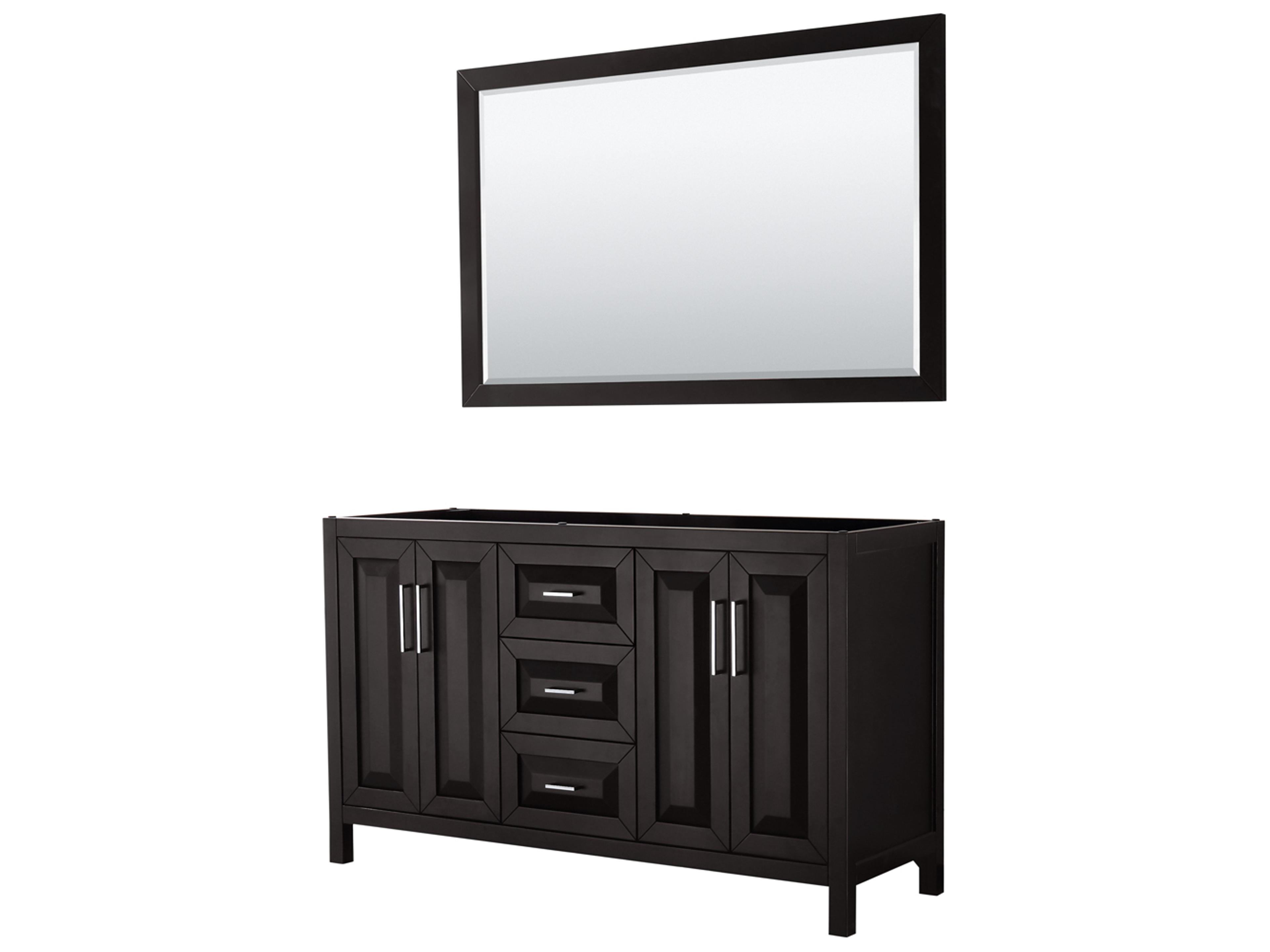Daria 59" Dark Espresso Vanity with 58" Mirror