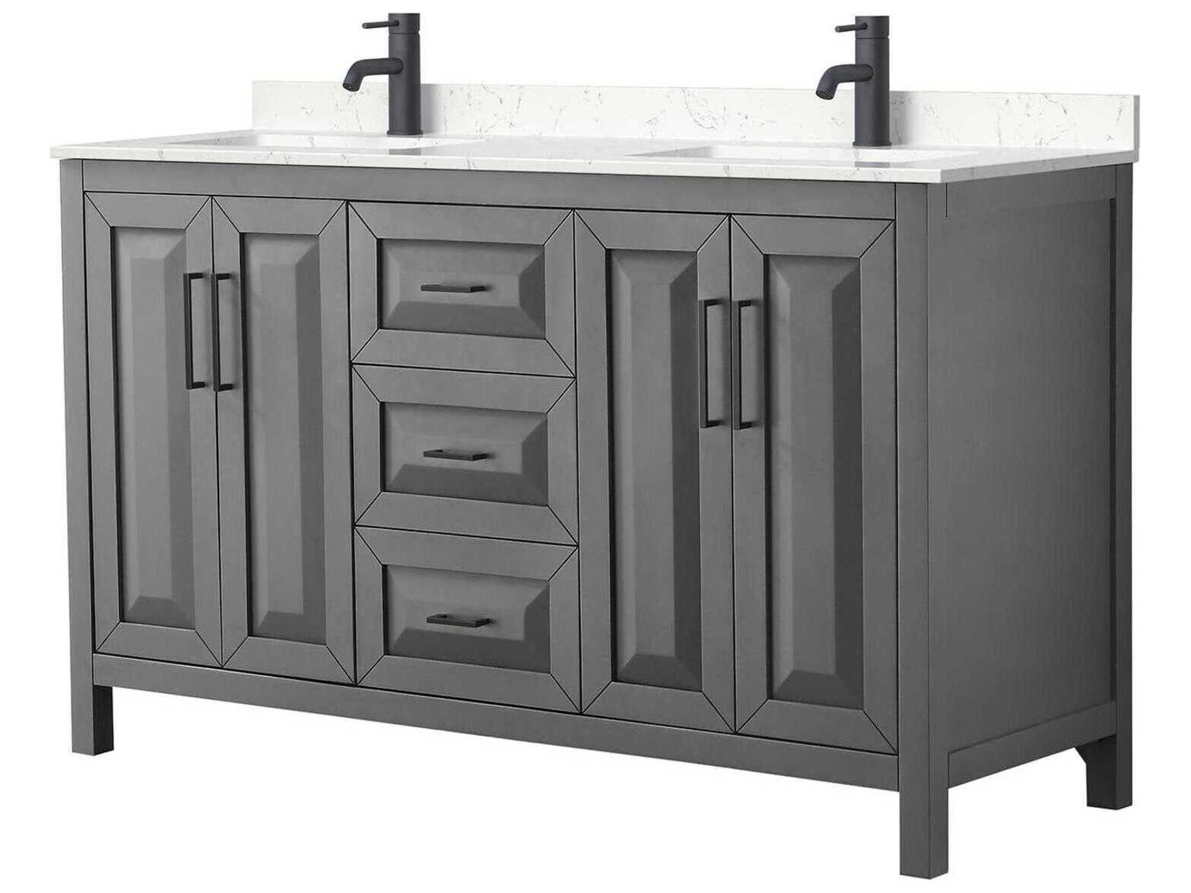Daria 60" Dark Gray Vanity