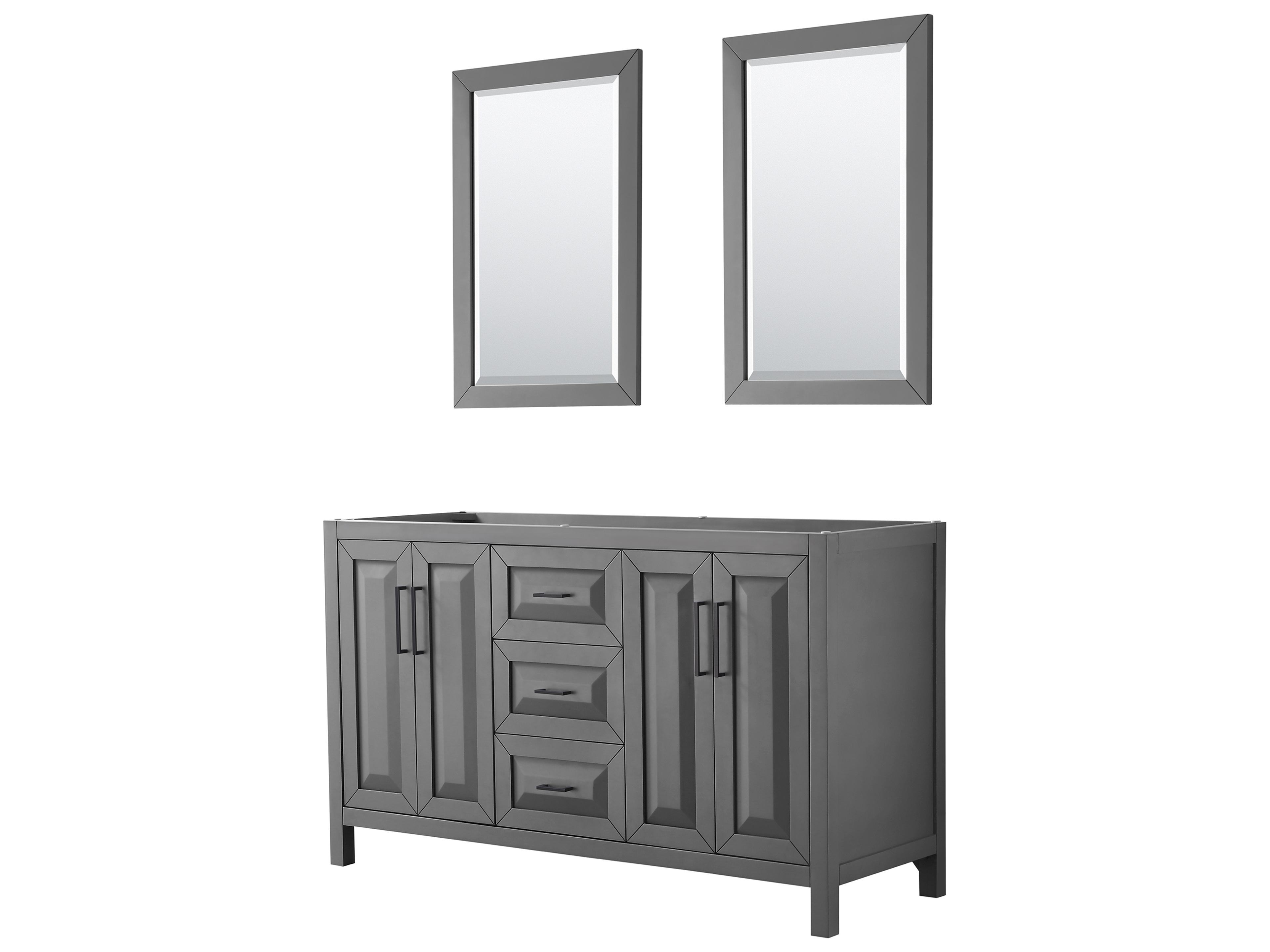 Daria 59" Dark Gray Vanity with 24" Mirror