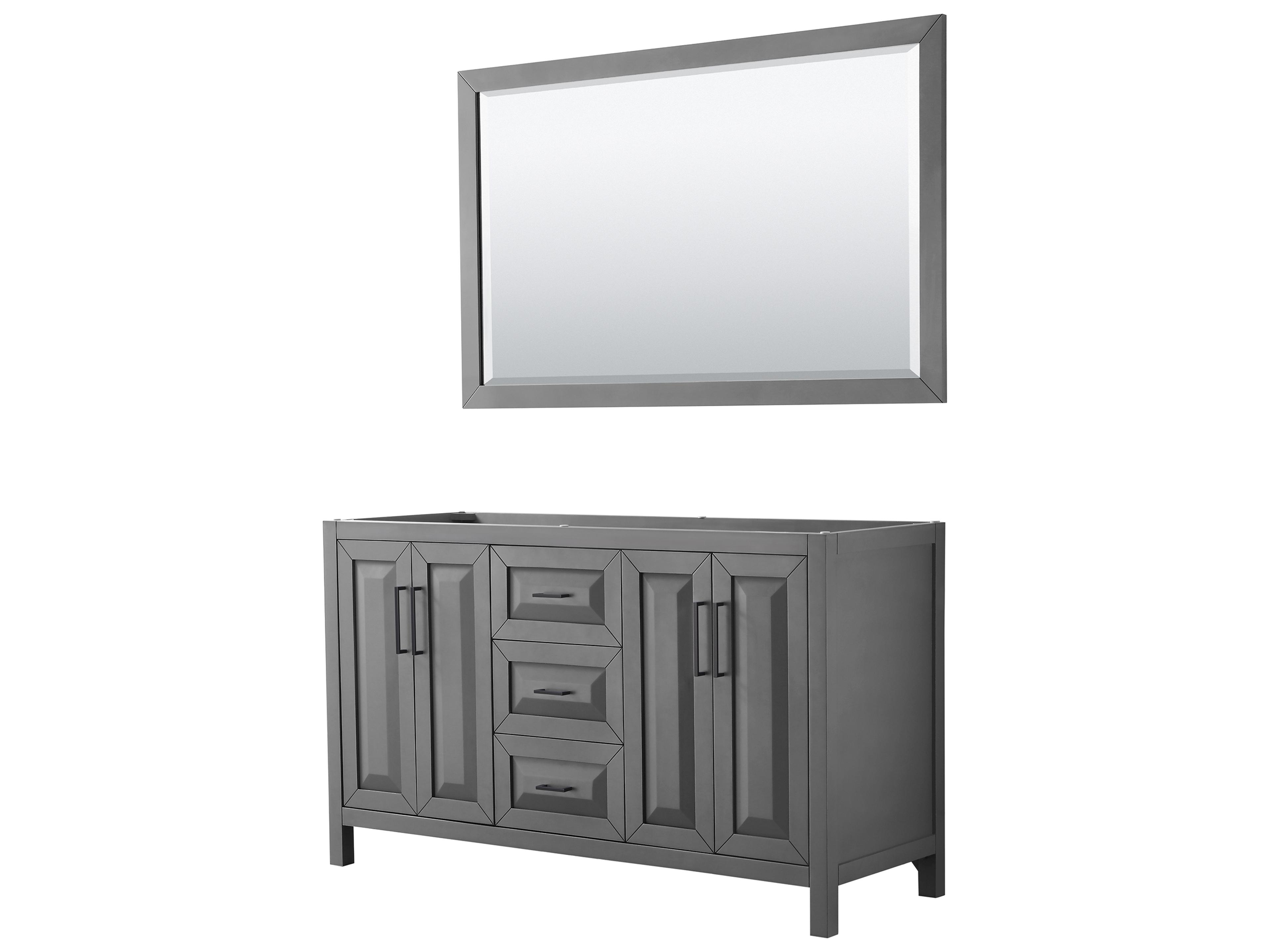 Daria 59" Dark Gray Vanity with 58" Mirror