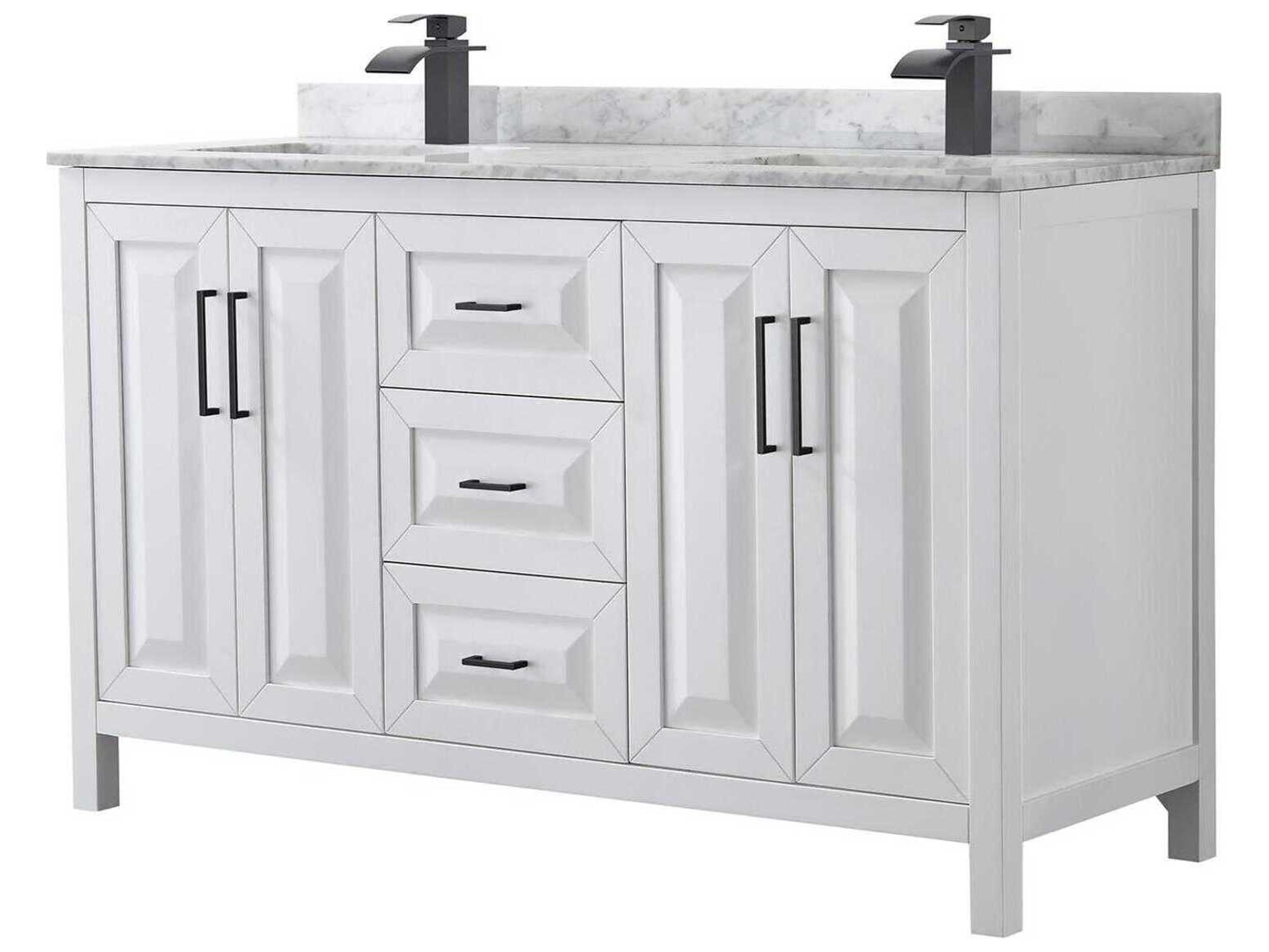 Wyndham Collection Daria 60" White Vanity
