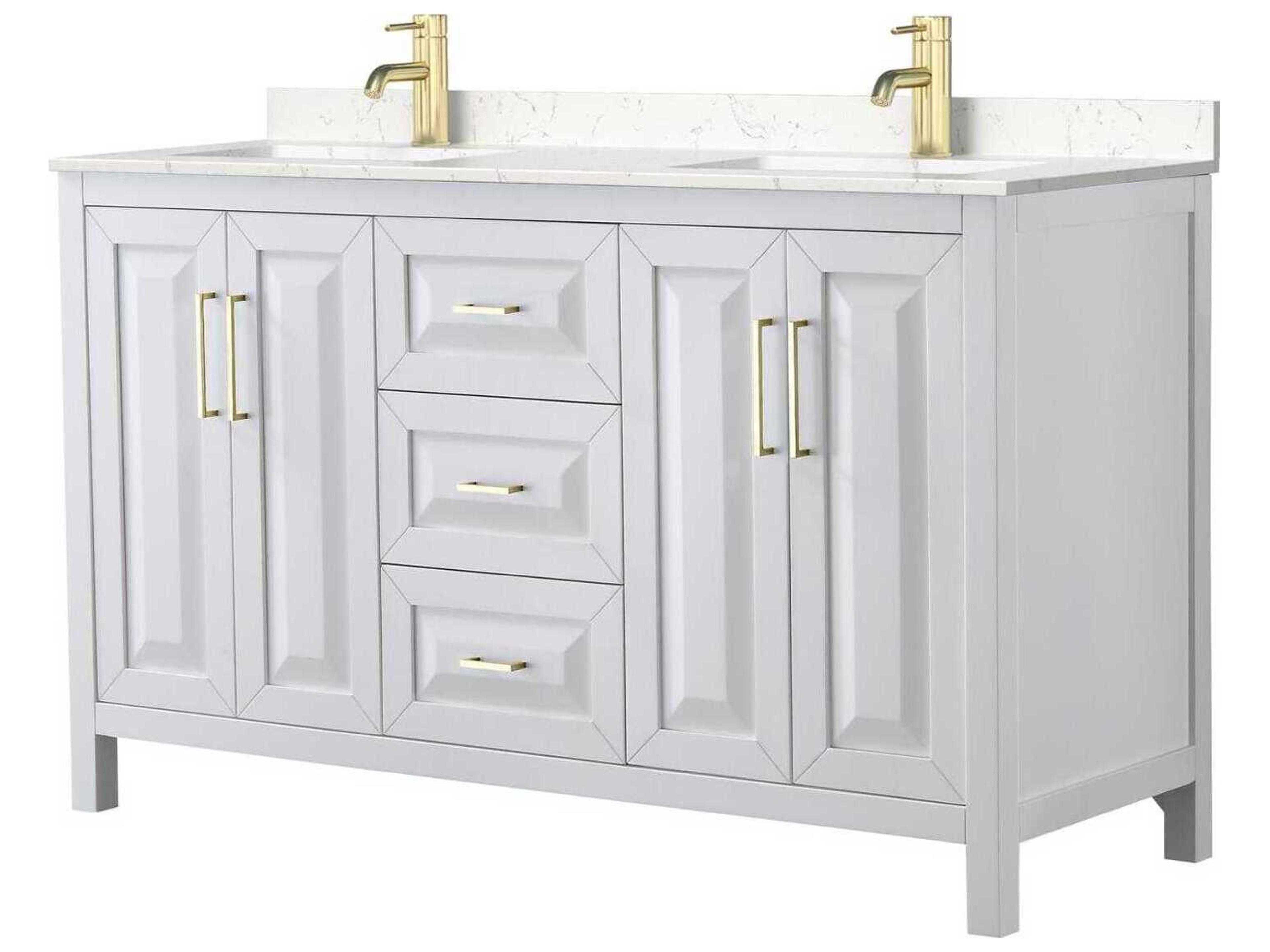 Wyndham Collection Daria 60" White Vanity