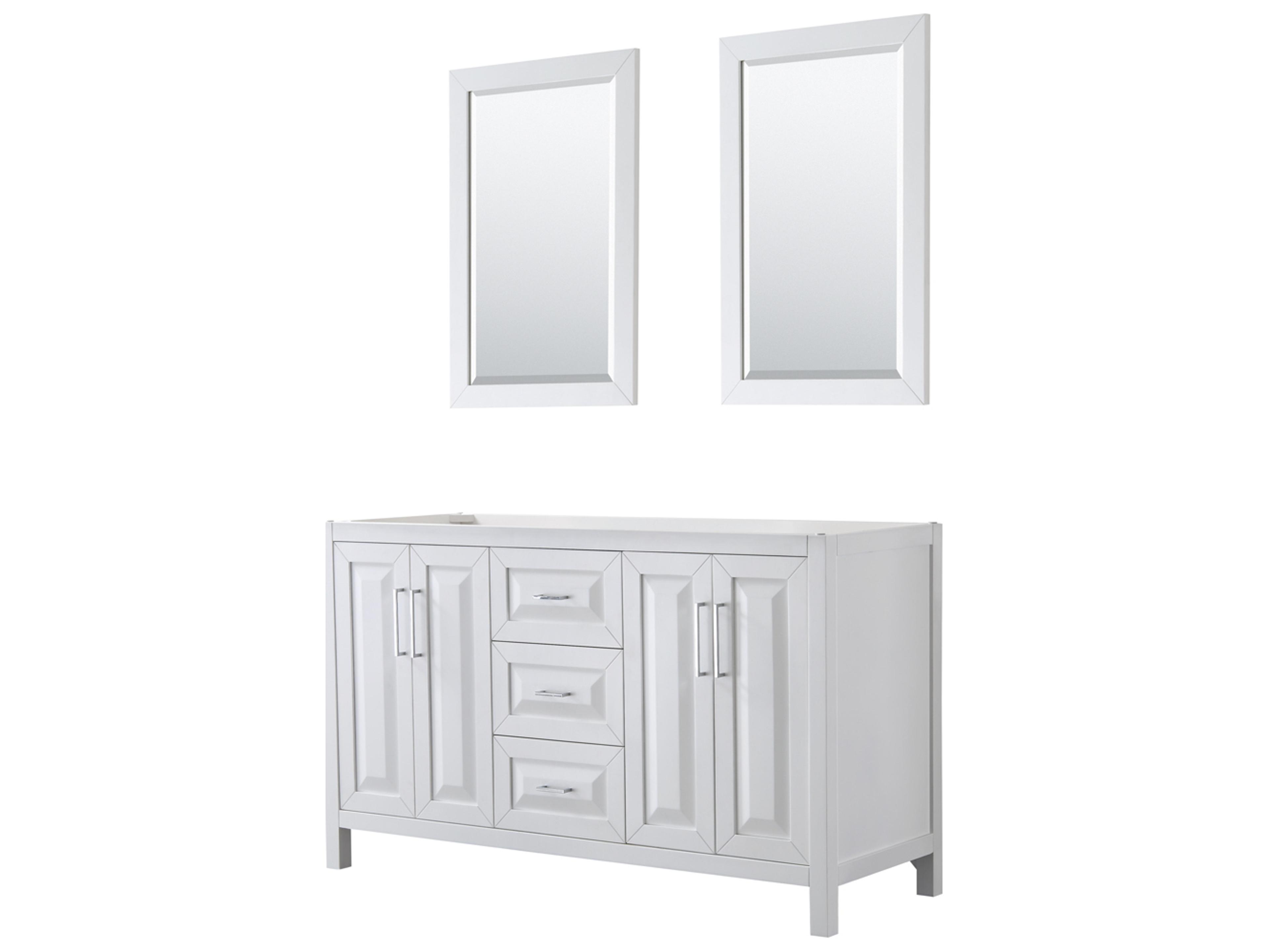 Daria 59" White Vanity with 24" Mirror
