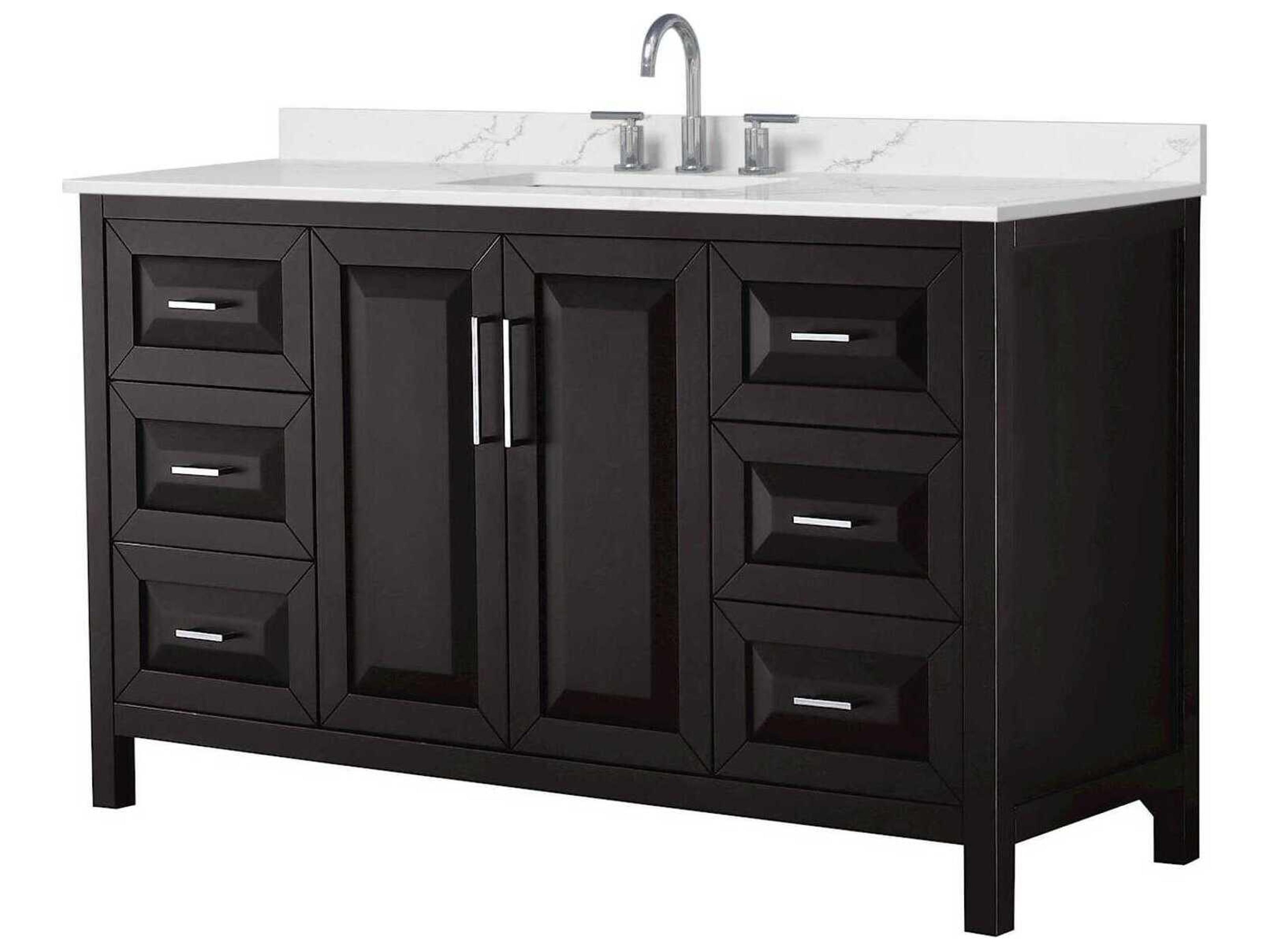 Wyndham Collection Daria 60" Dark Espresso Vanity