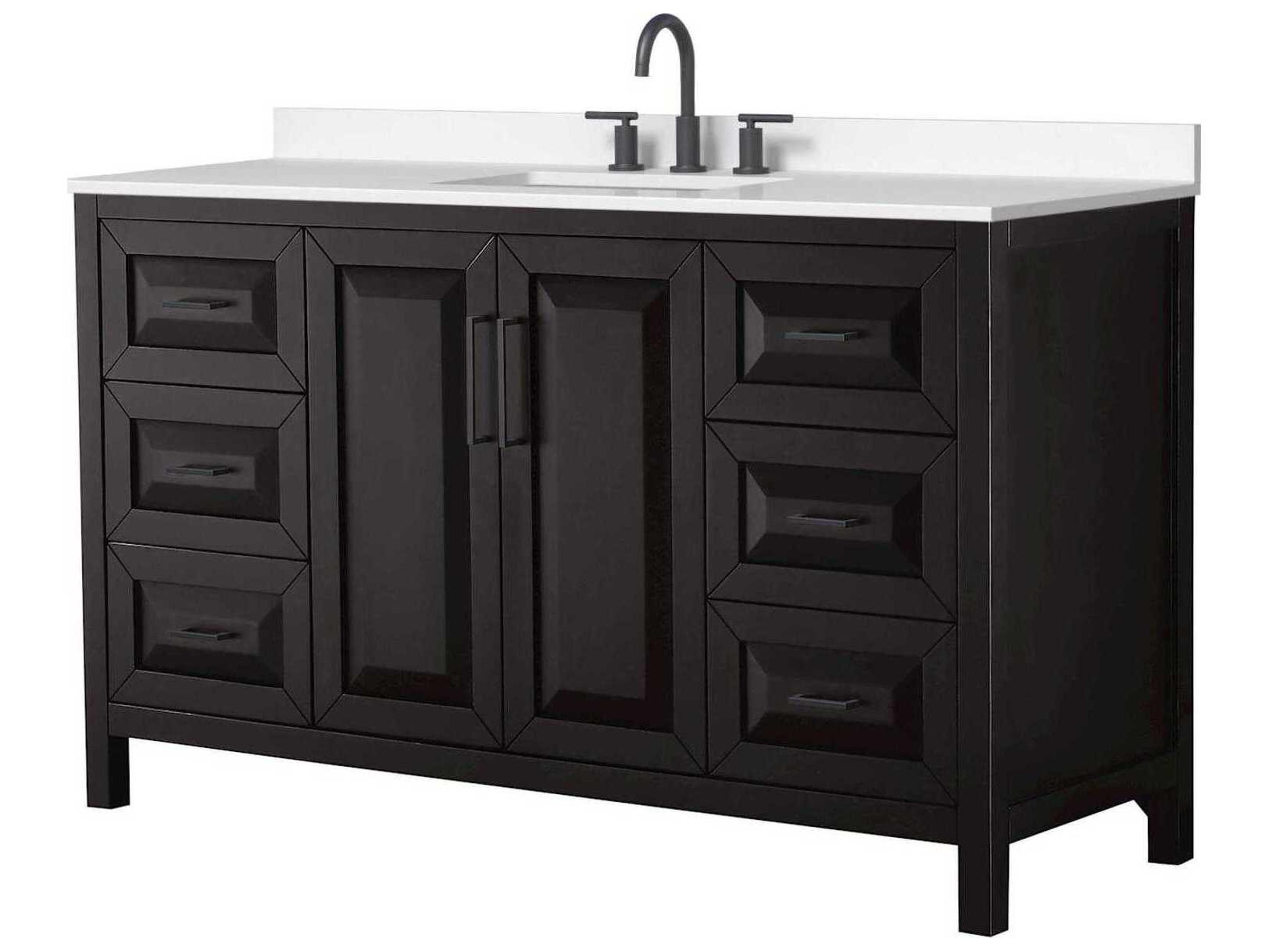 Wyndham Collection Daria 60" Dark Espresso Vanity