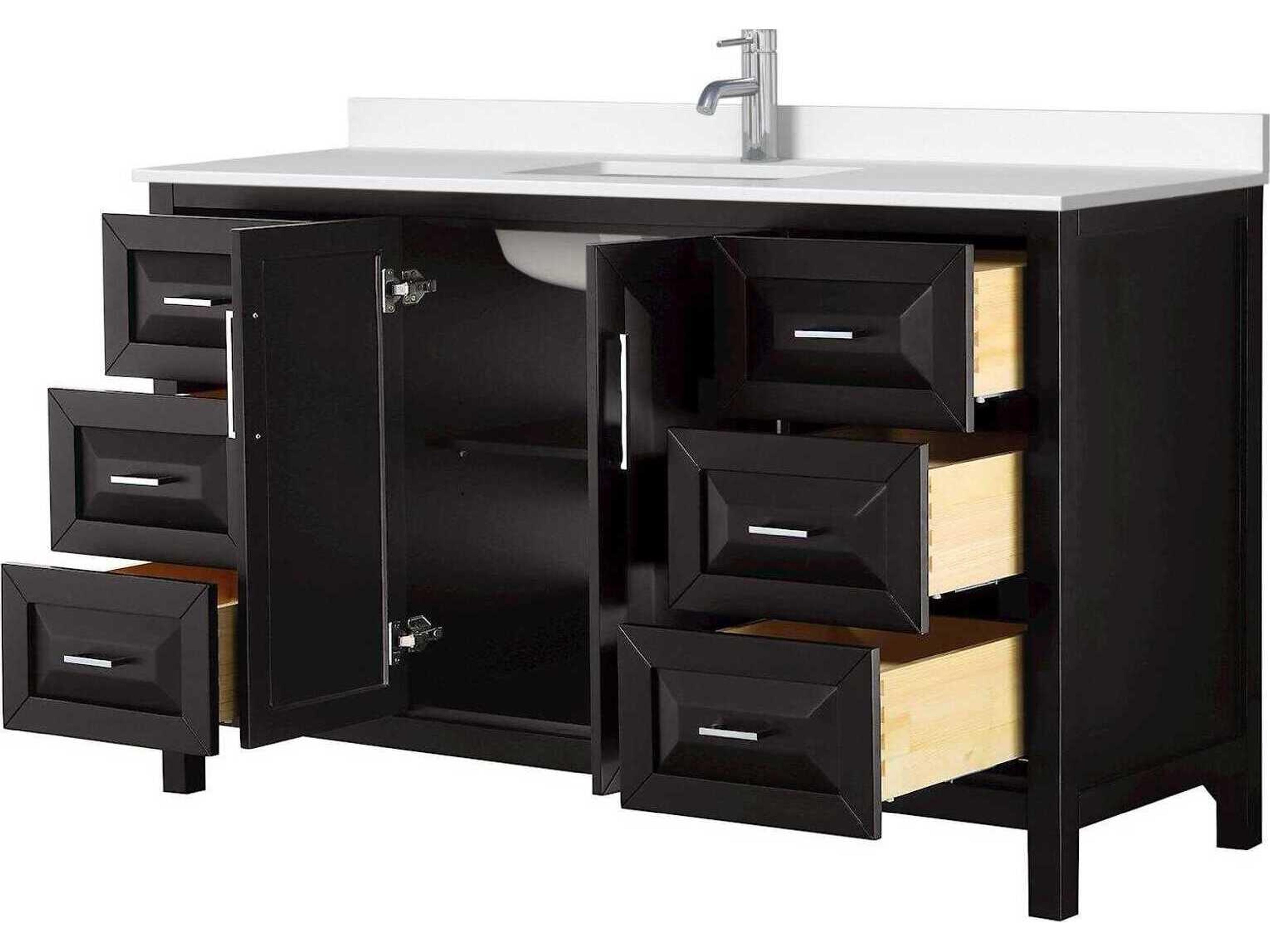 Wyndham Collection Daria 60" Dark Espresso Vanity