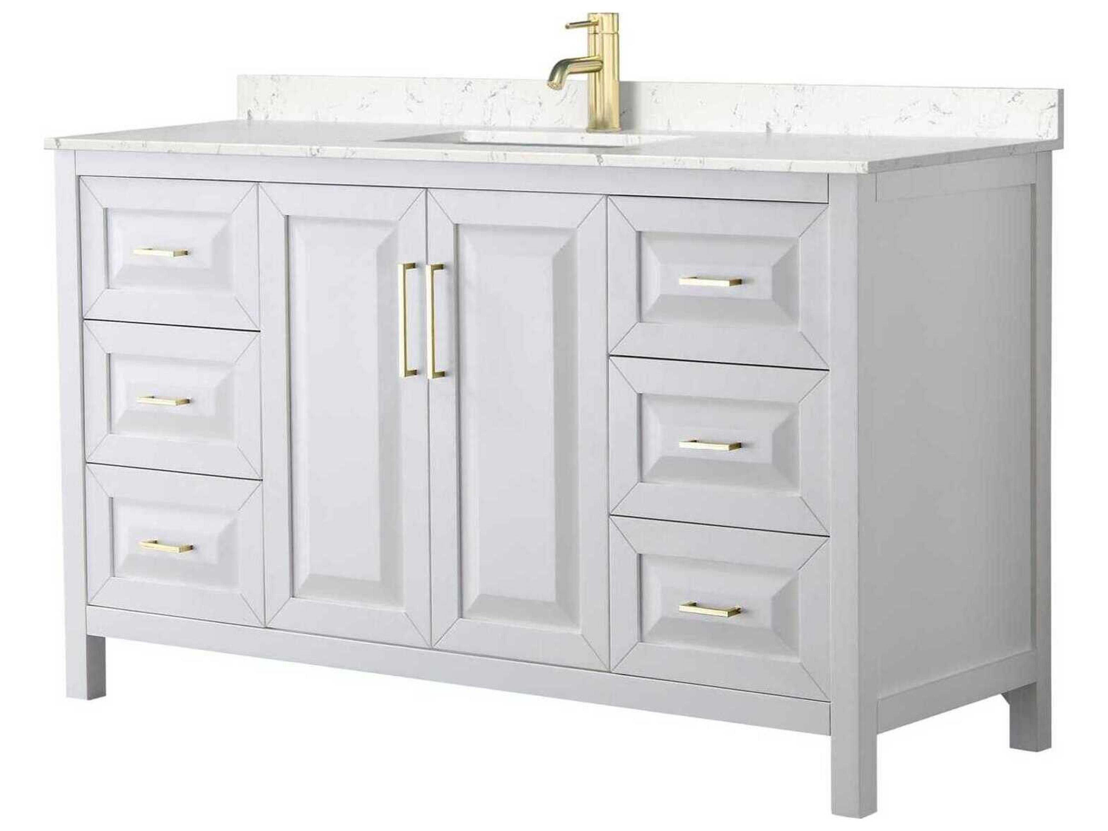 Wyndham Collection Daria 60" White Vanity