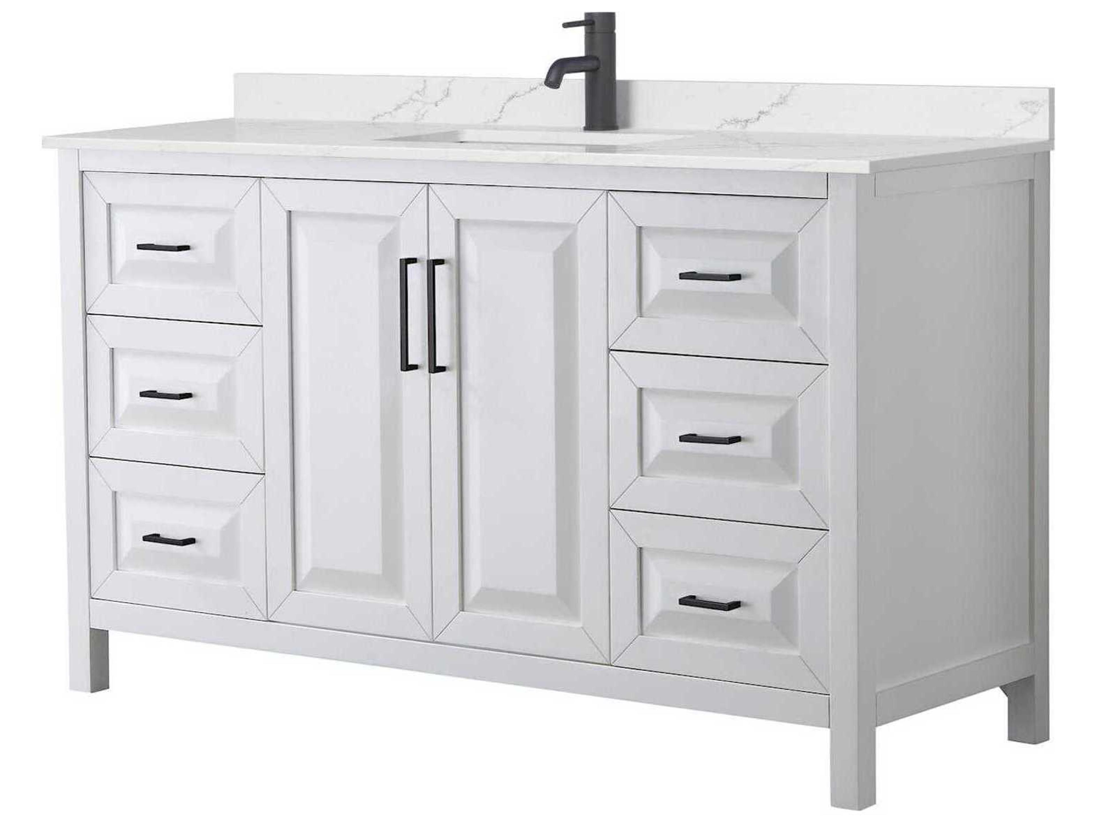 Daria 60" White Vanity